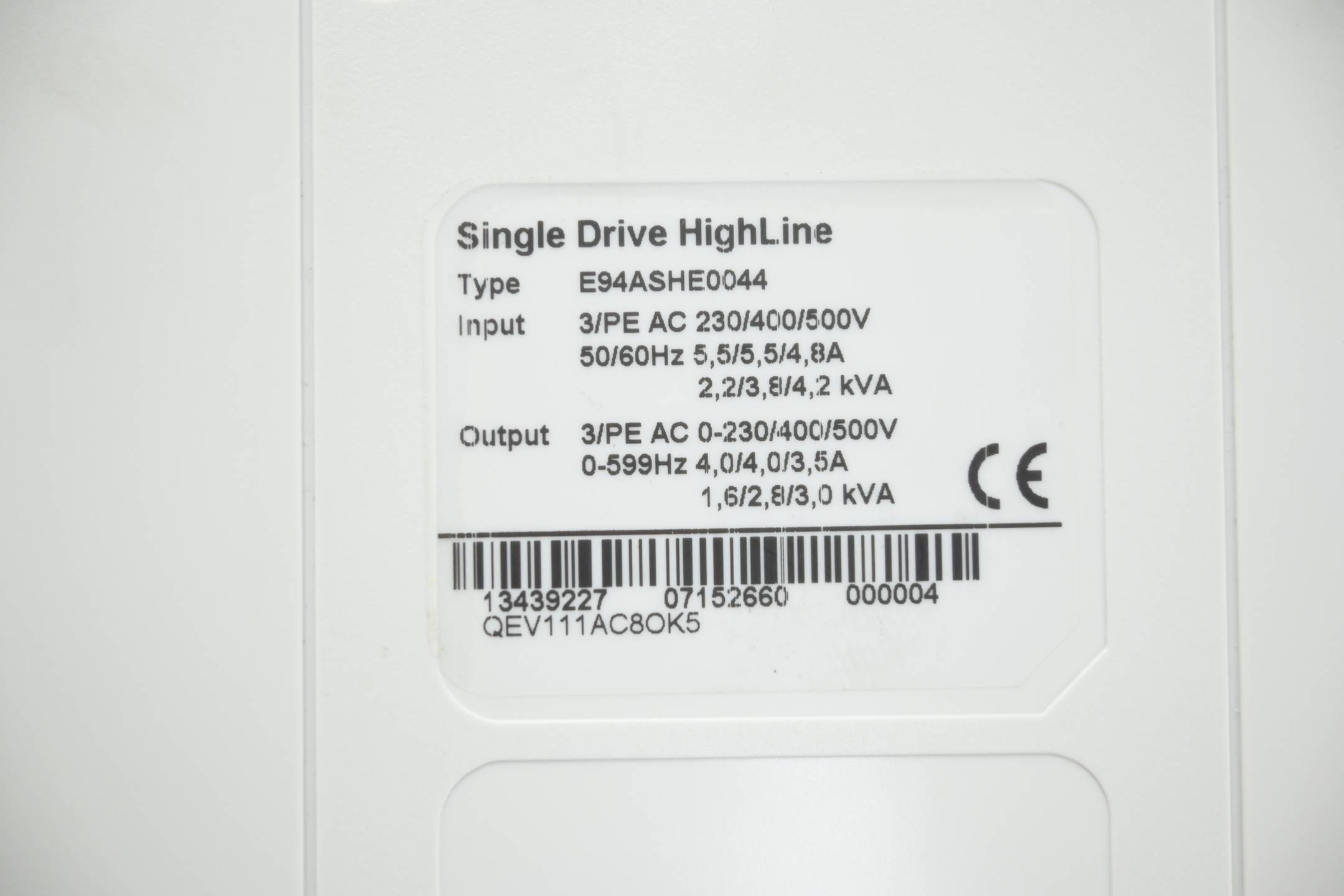 Lenze Single Drive HighLine E94ASHE0044