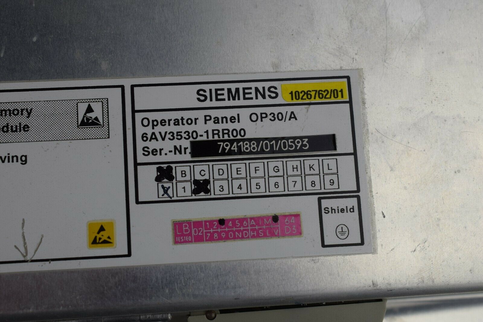 Siemens Operator Panel OP30/A 6AV3 530-1RR00 ( 6AV3530-1RR0 ) A2