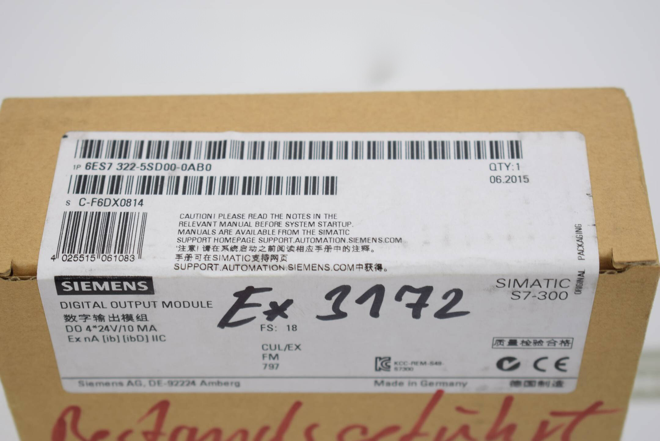 Siemens simatic S7-300 SM322 6ES7 322-5SD00-0AB0 ( 6ES7322-5SD00-0AB0 ) E18