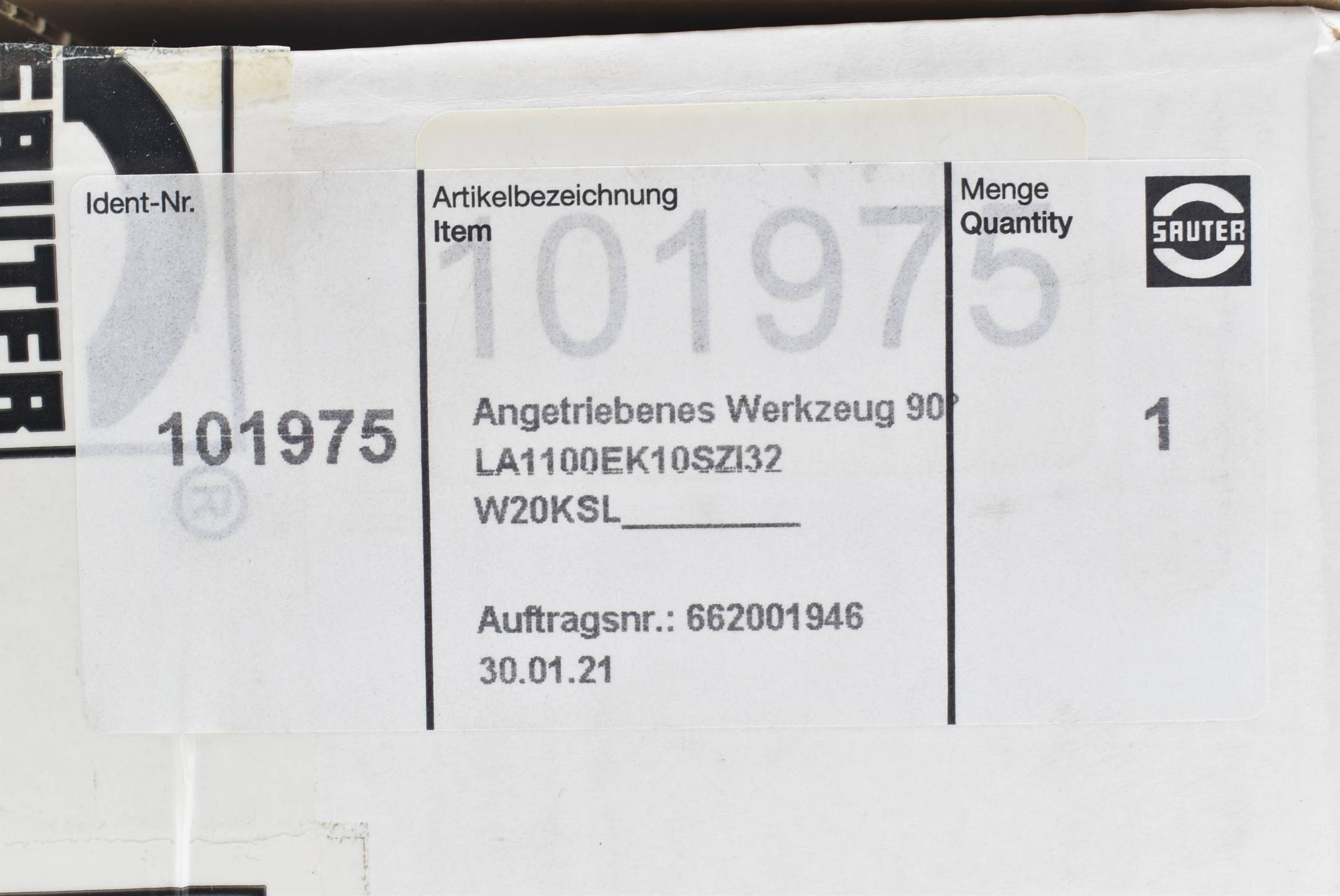 Sauter Angetriebenes Werkzeug 90 Grad LA1100EK10SZI32 ( 101975 )
