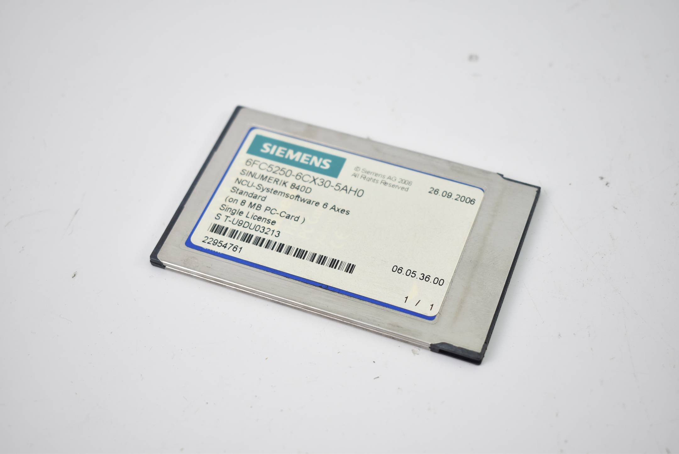 Siemens sinumerik 840D CNC-Software 6FC5 250-6CX30-5AH0 ( 6FC5250-6CX30-5AH0 )
