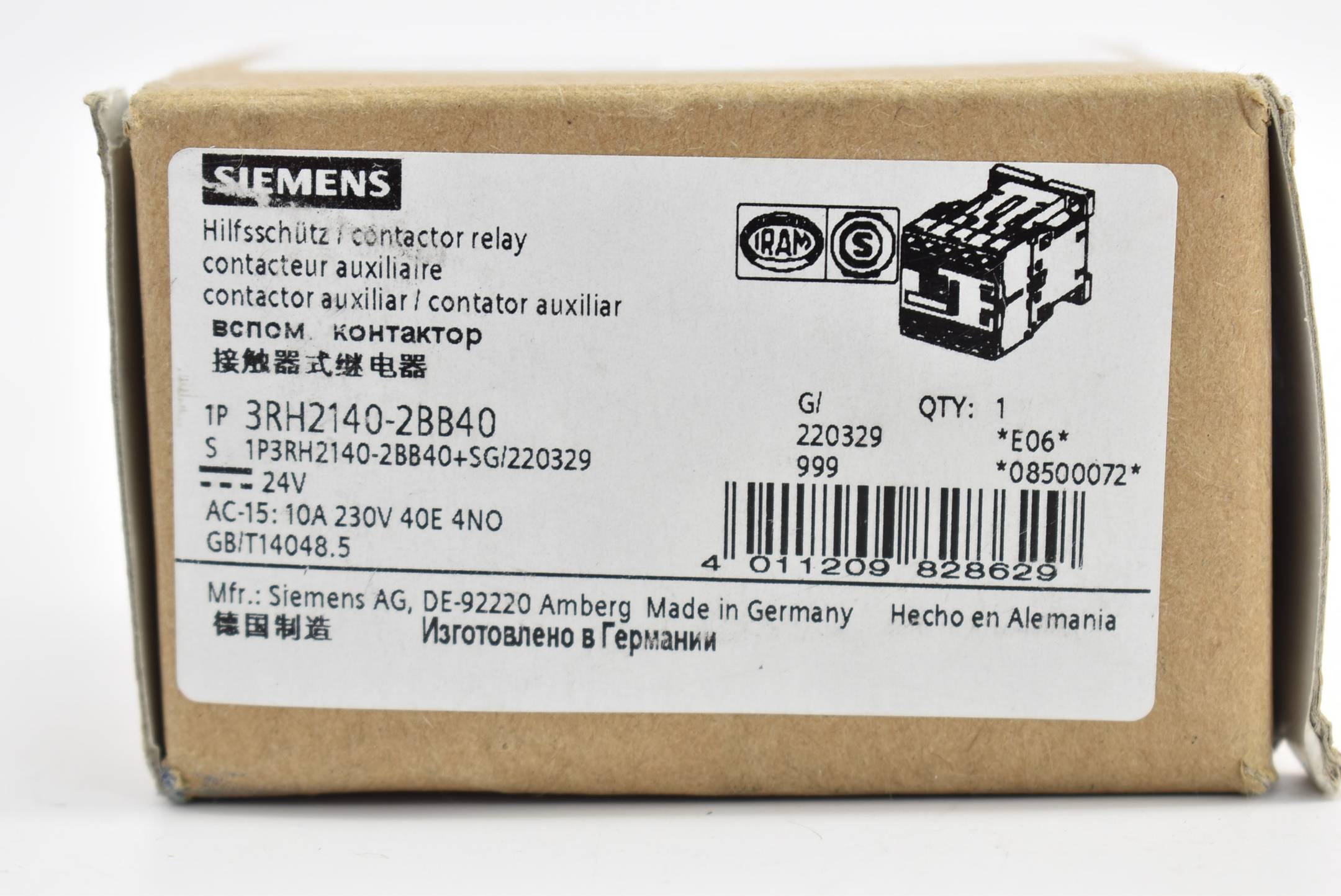 Siemens Hilfsschütz 4 S DC 24 V Baugröße S00 3RH2 140-2BB40 ( 3RH2140-2BB40 )