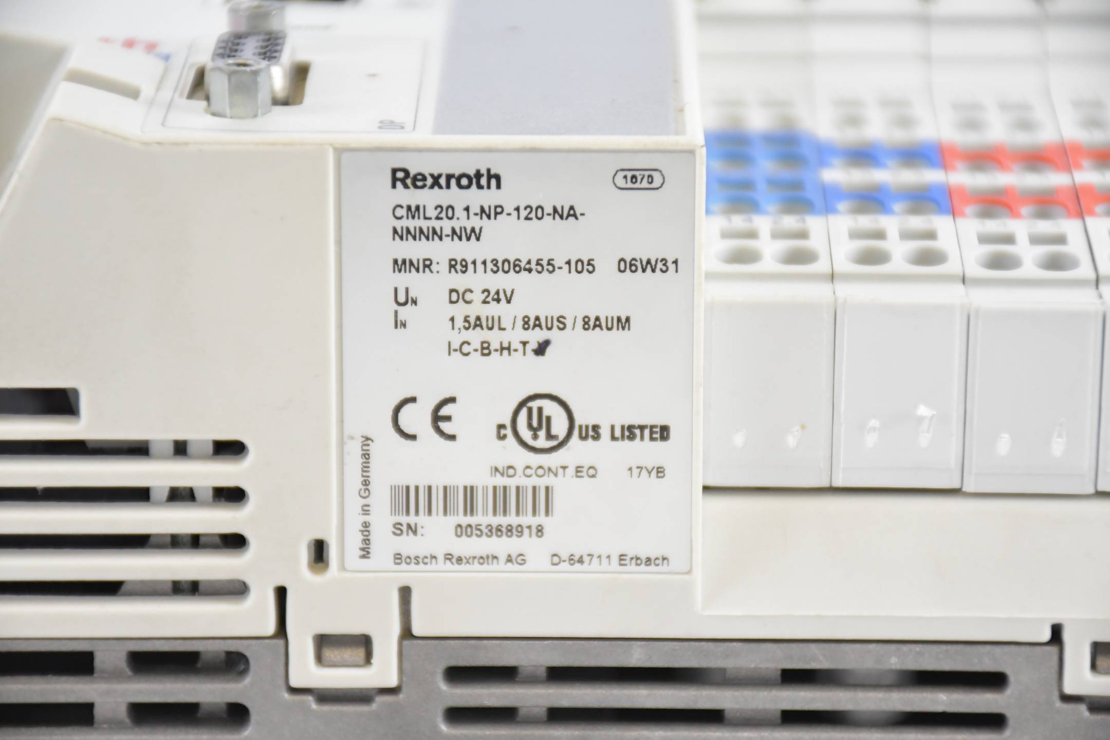 Bosch Rexroth SPS Steuerung CML20.1-NP-120-NA-NNNN-NW ( R911306455-105 )