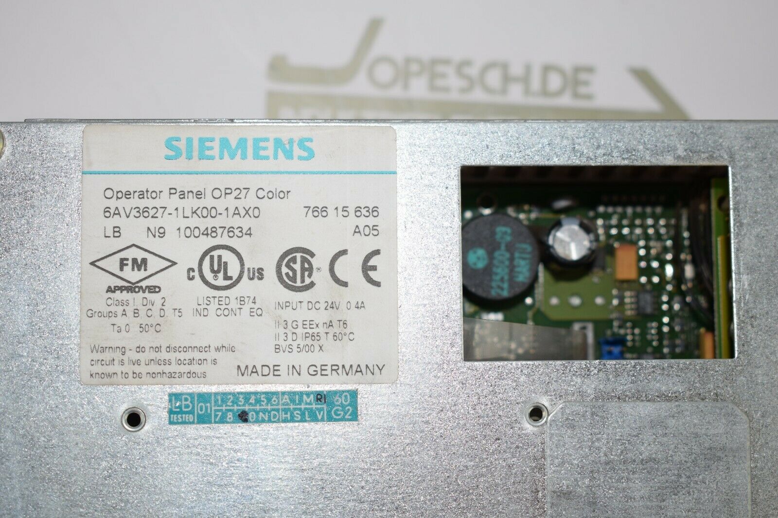 Siemens simatic OP27 Color 6AV3627-1LK00-1AX0 ( 6AV3 627-1LK00-1AX0 )