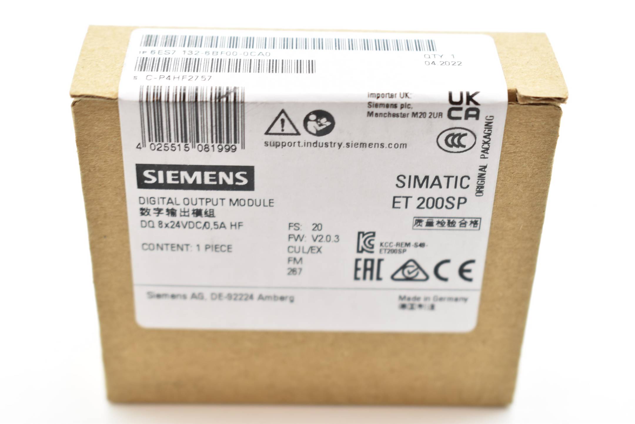 Siemens simatic ET 200SP 6ES7 132-6BF00-0CA0 ( 6ES7132-6BF00-0CA0 ) E.8