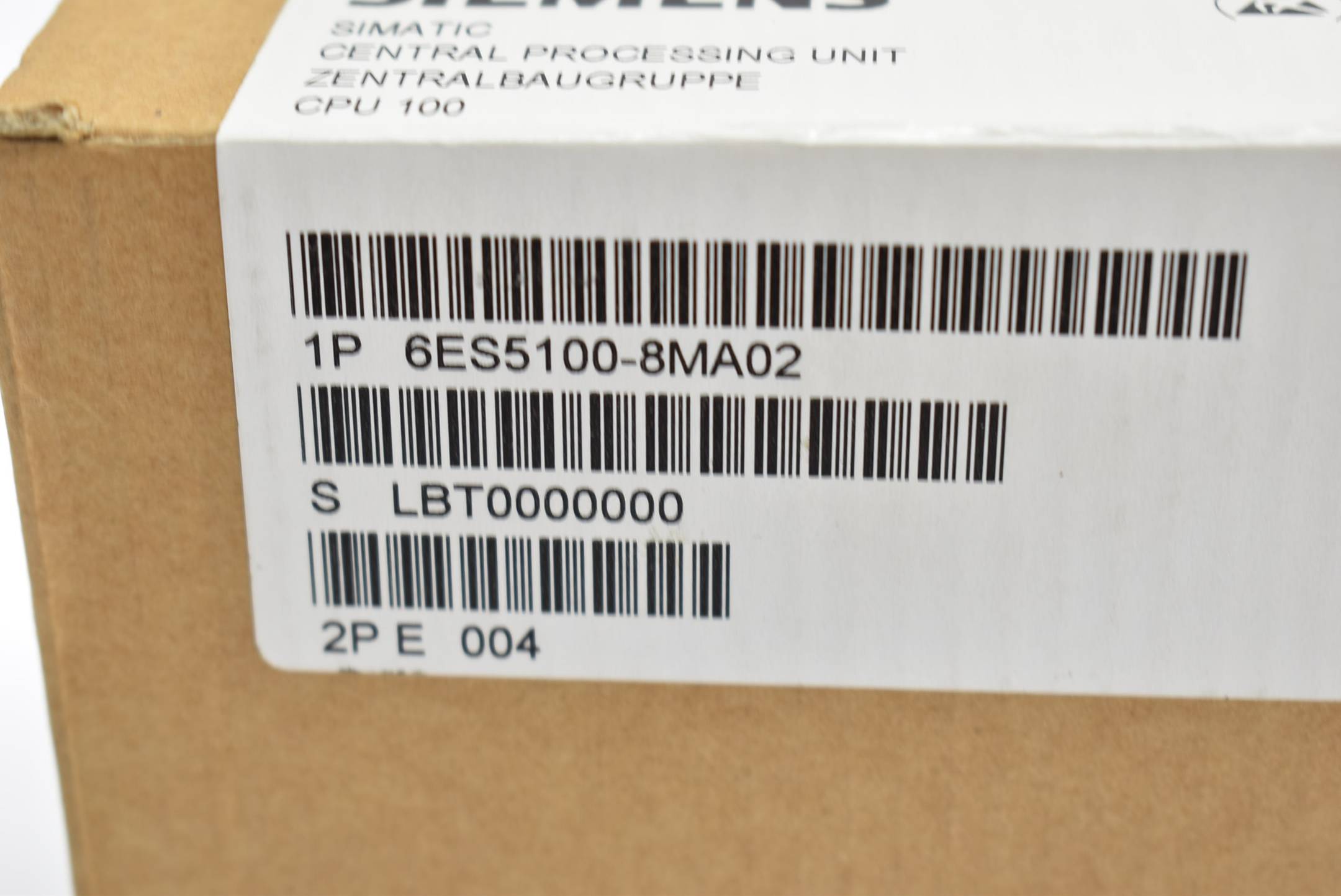 Siemens Simatic S5 CPU 100 6ES5100-8MA02 ( 6ES5 100-8MA02 ) E4