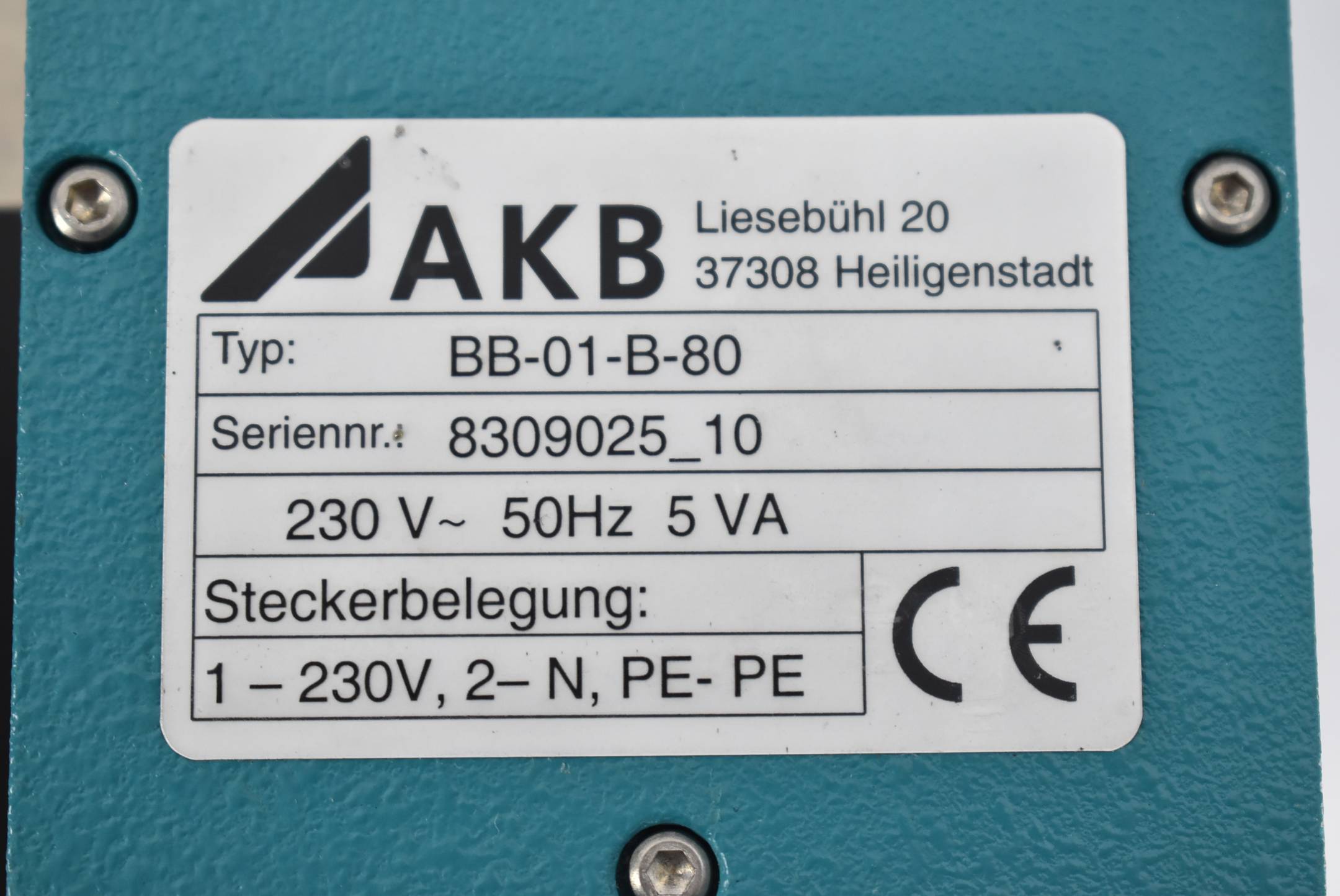 AKB EvoMation Bandbunker 230 V 50 Hz 5 VA BB-01-B-80