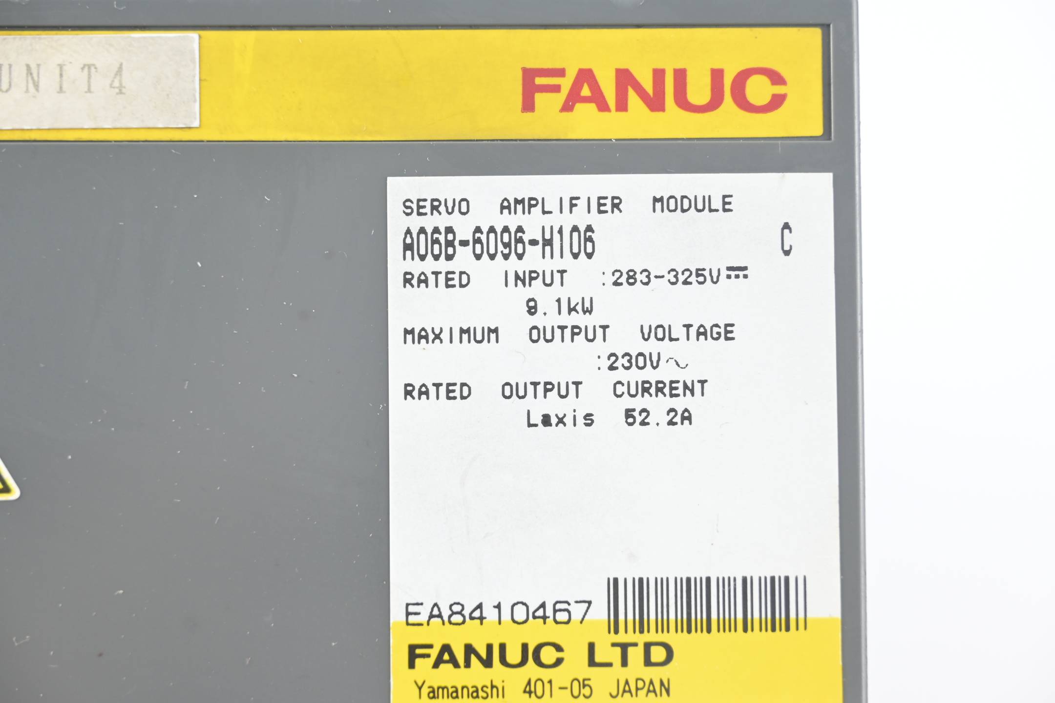 Fanuc Servo Amplifier Module A06B-6096-H106