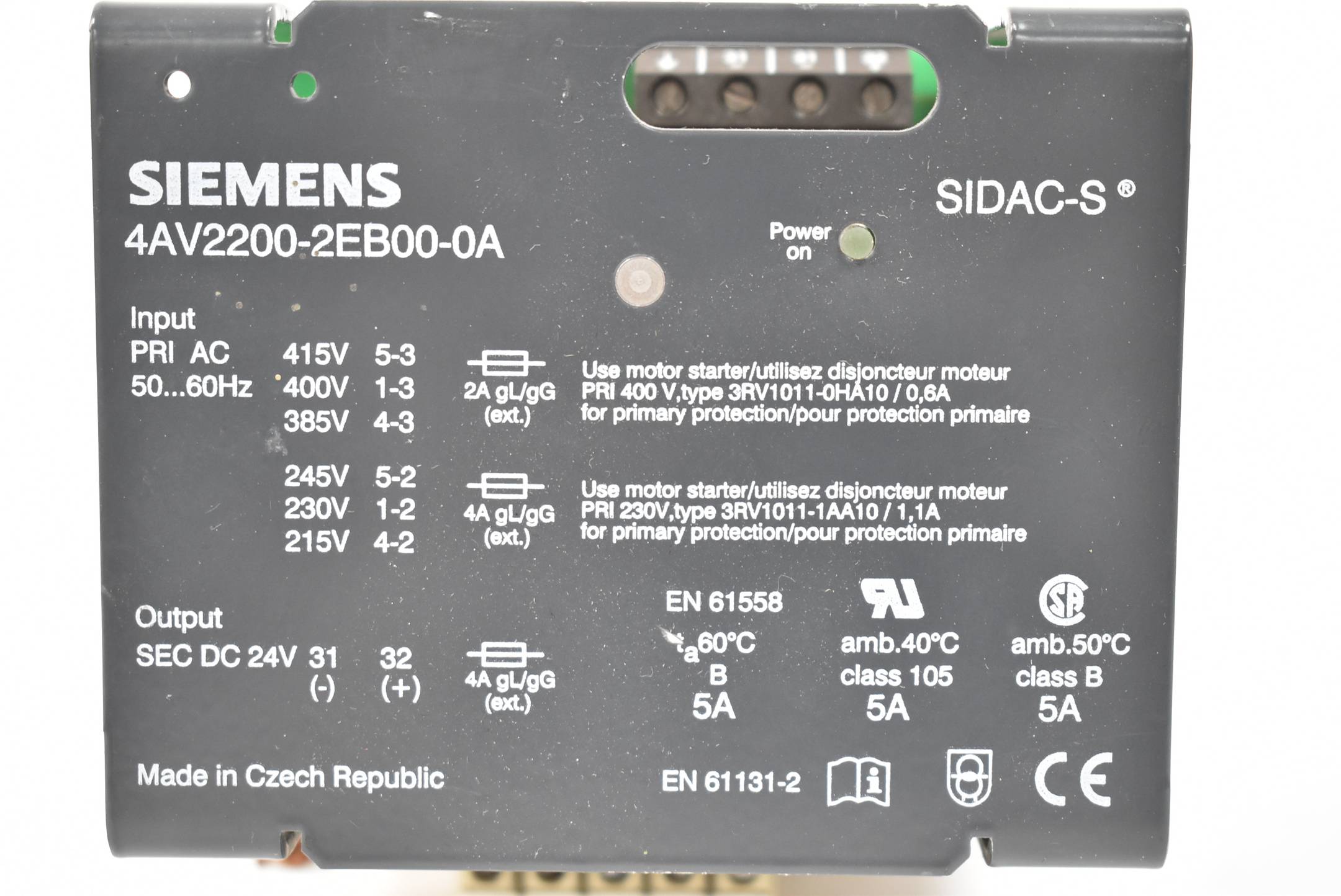 Siemens Stromversorgung 4AV2200-2EB00-0A