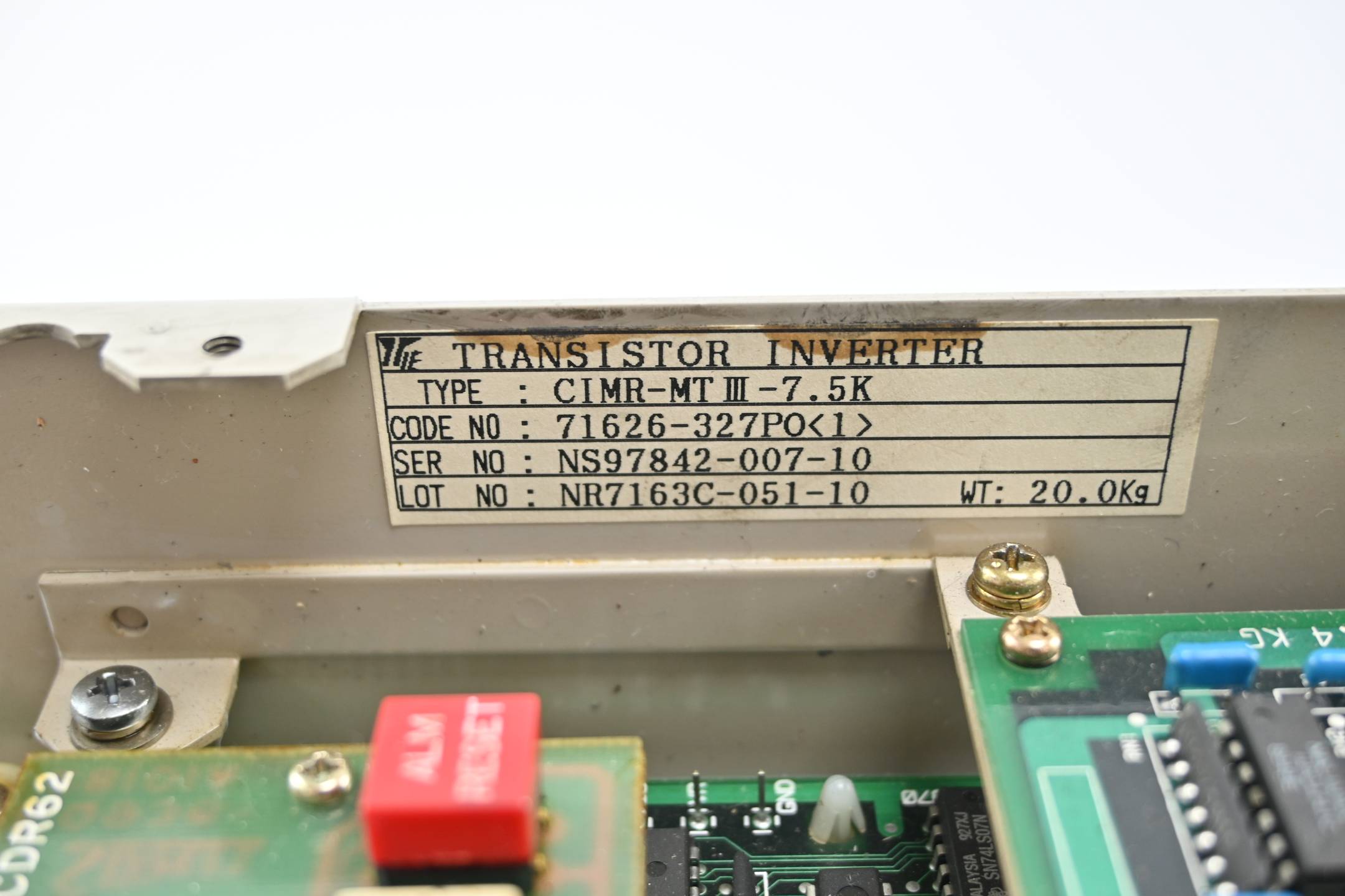 Yaskawa Transistor Inverter CIMR-MT III-7.5K ( 71626-327 )