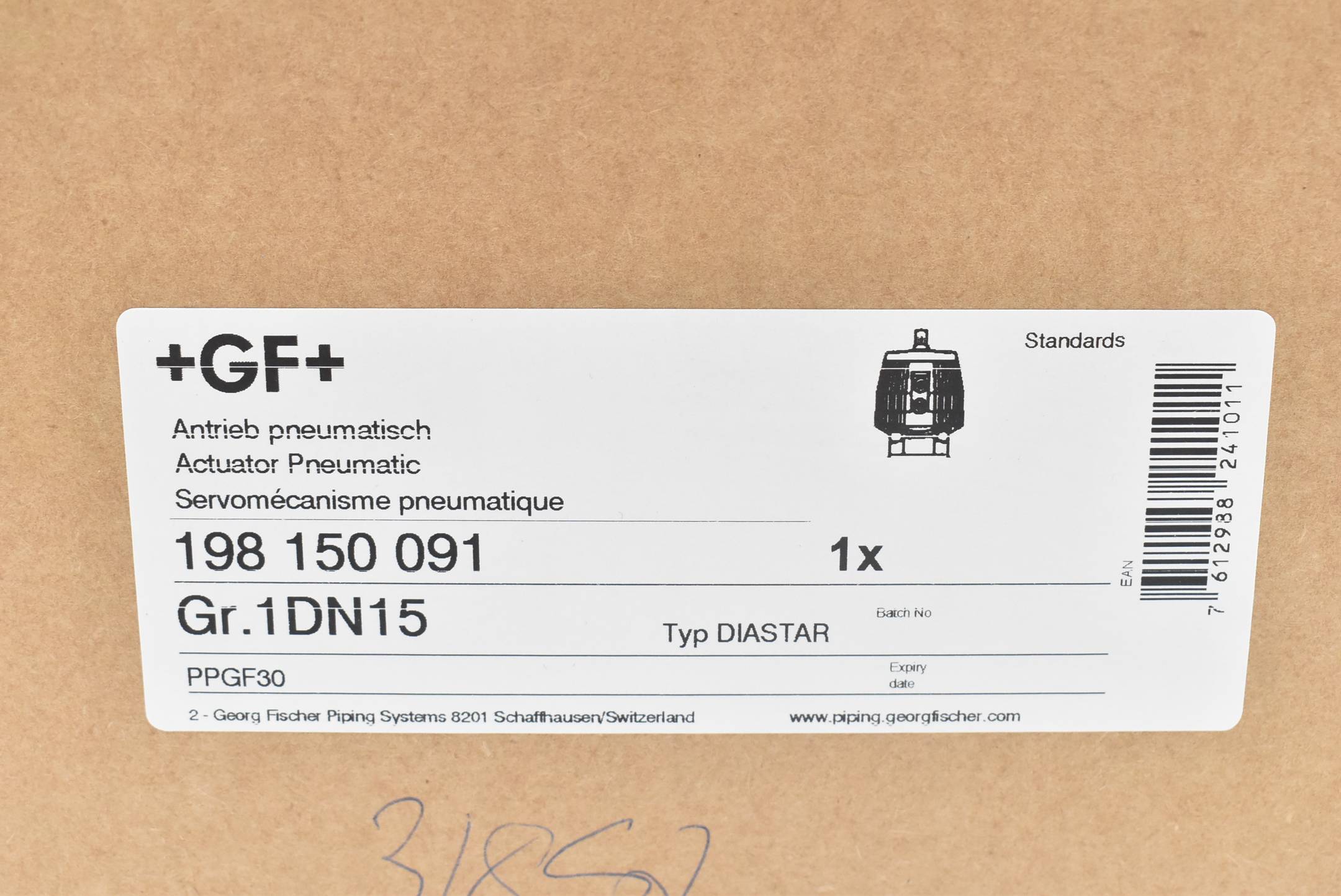 +GF+ Georg Fischer Pneumatisches Membranventil 198 150 091 ( 198150091 )