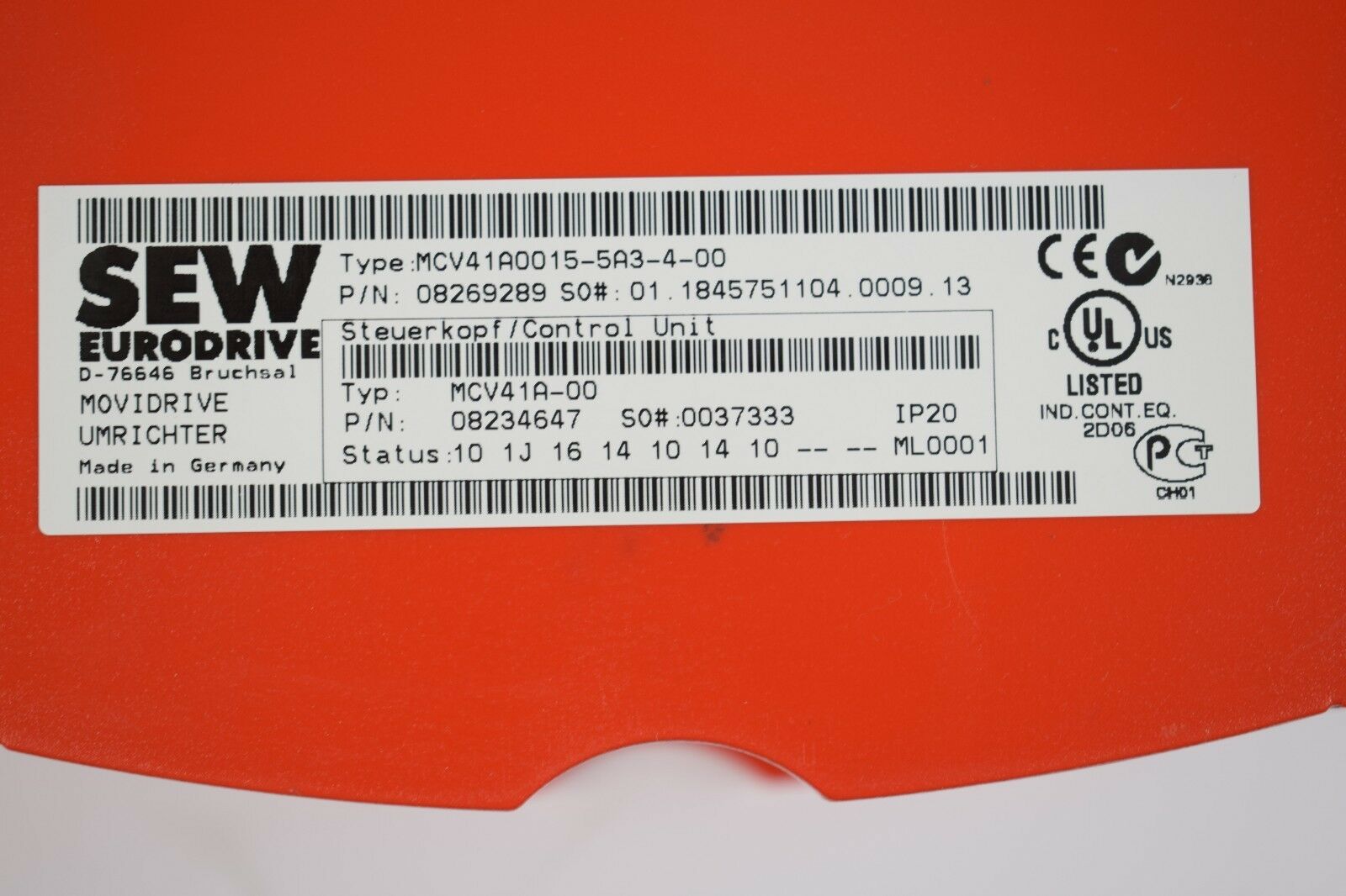 SEW Eurodrive Movidrive Umrichter MCV41A0015-5A3-4-00 