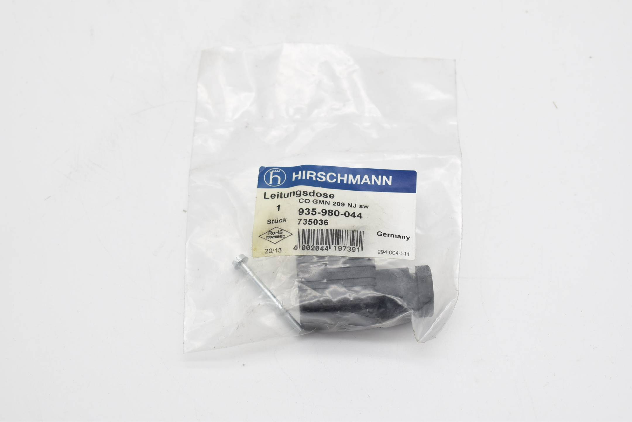 Hirschmann Leitungsdose CO GMN 209 NJ sw 935-980-044