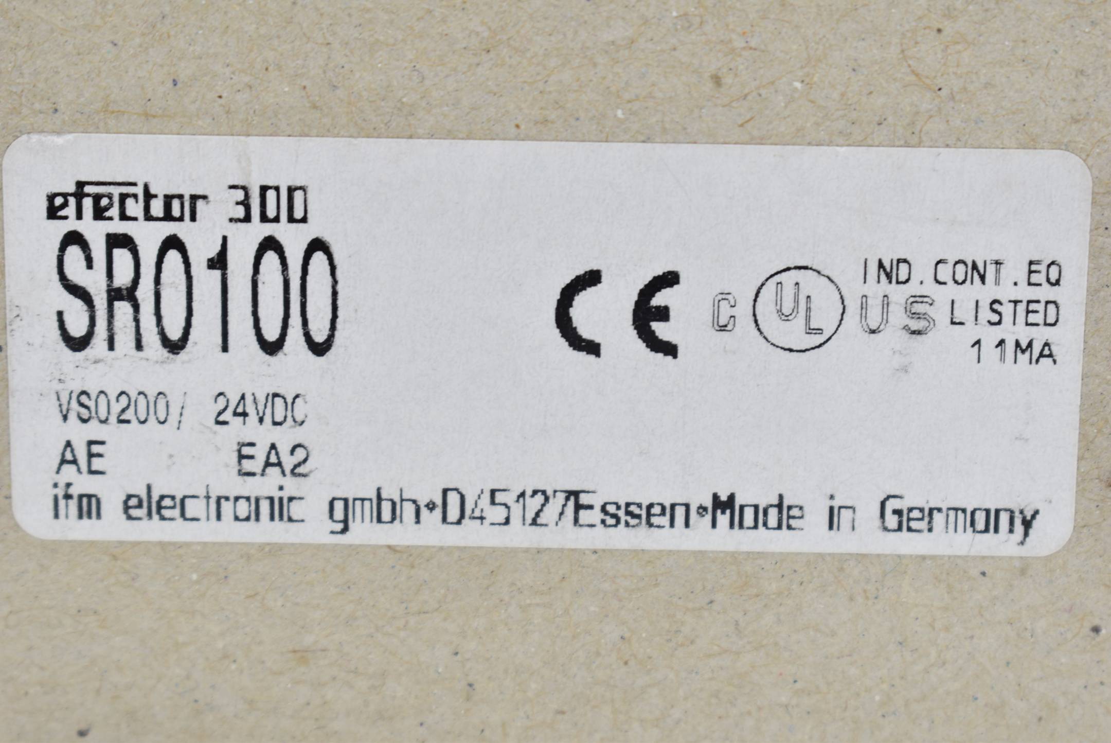 Ifm efector 300 Schaltverstärker VS0200 24 VDC SR0100