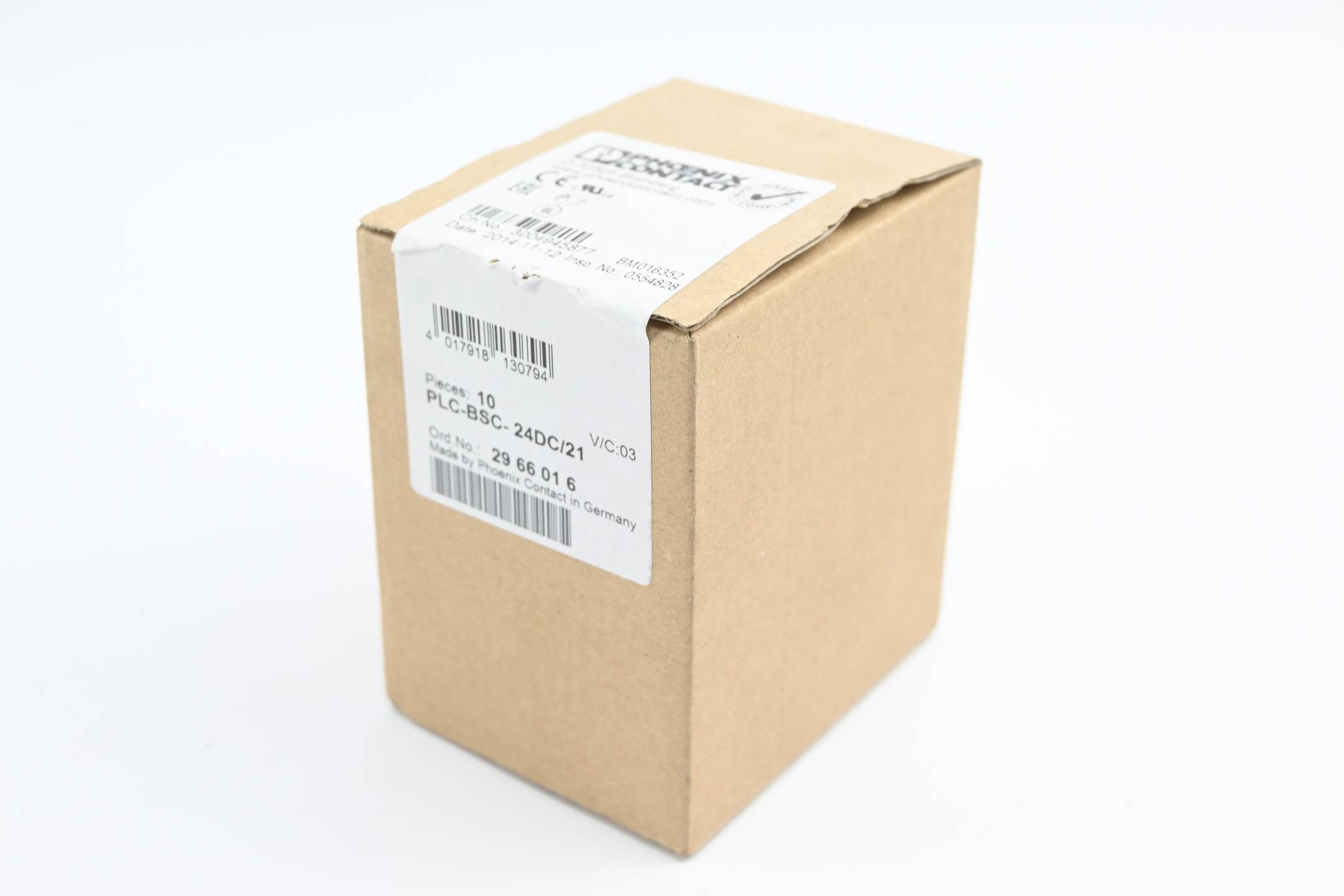 Phoenix Contact 10 Stück Relaissockel PLC-BSC- 24DC/21 ( 2966016 )