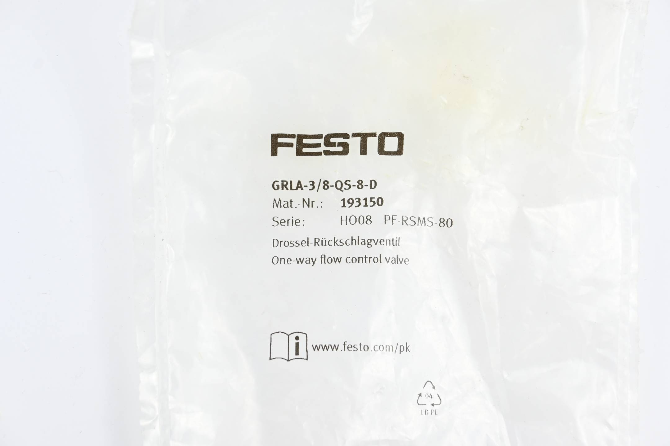 Festo Drossel-Rückschlagventil GRLA-3/8-QS-8-D ( 193150 )