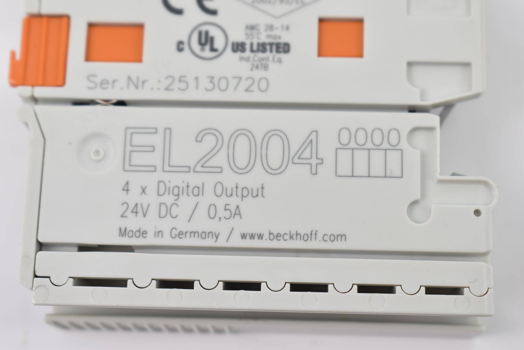 Beckhoff EtherCAT-Klemme 4-Kanal-Digital-Ausgang 24VDC 0,5A EL2004 ( EL 2004 )