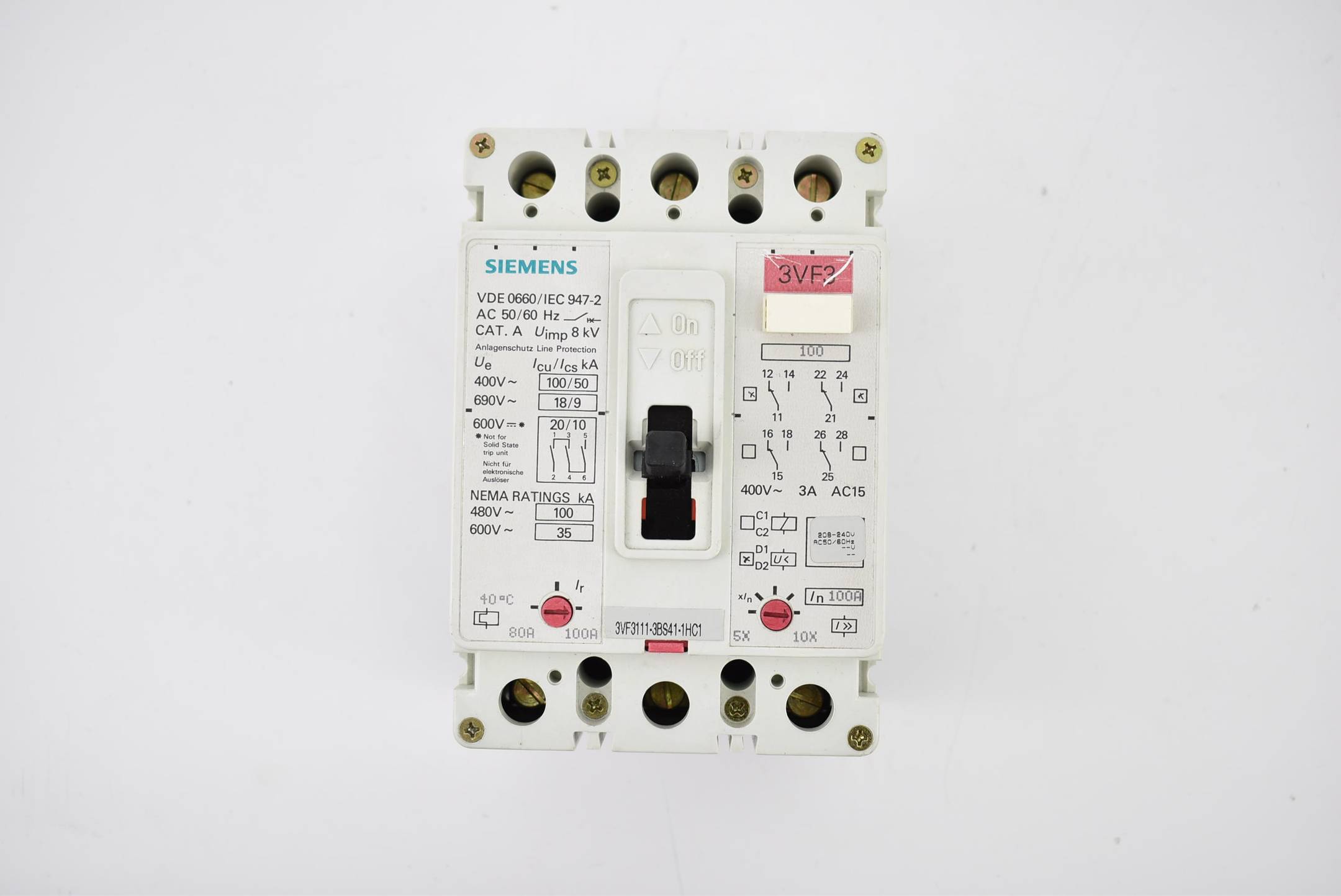 Siemens Leistungsschalter 3-polig 3VF3 111-3BS41-1HC1 ( 3VF3111-3BS41-1HC1 )