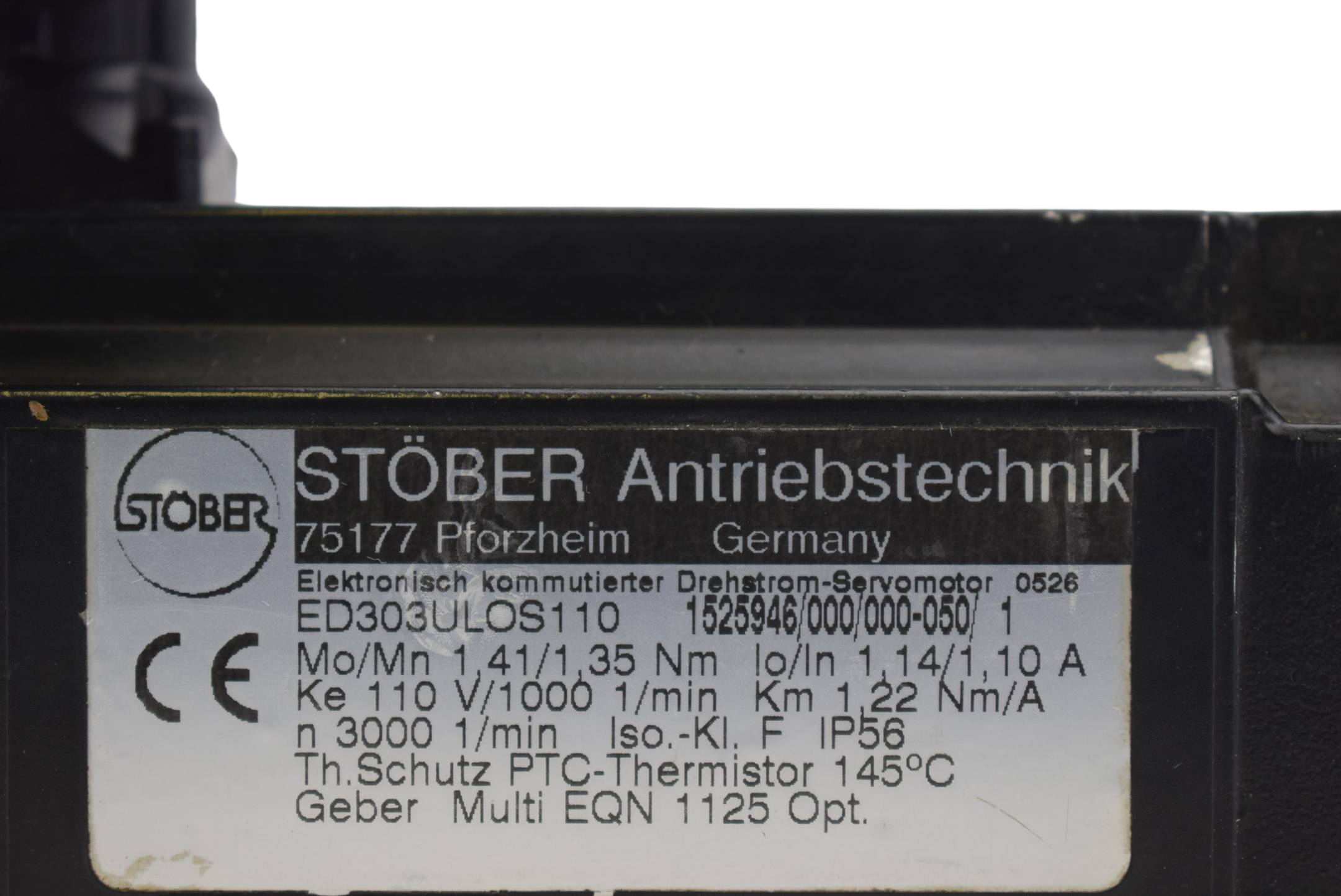 Stöber Drehstrom Servomotor ED30 ED303ULOS110 ( 1525946/000/000-050/ 1 )