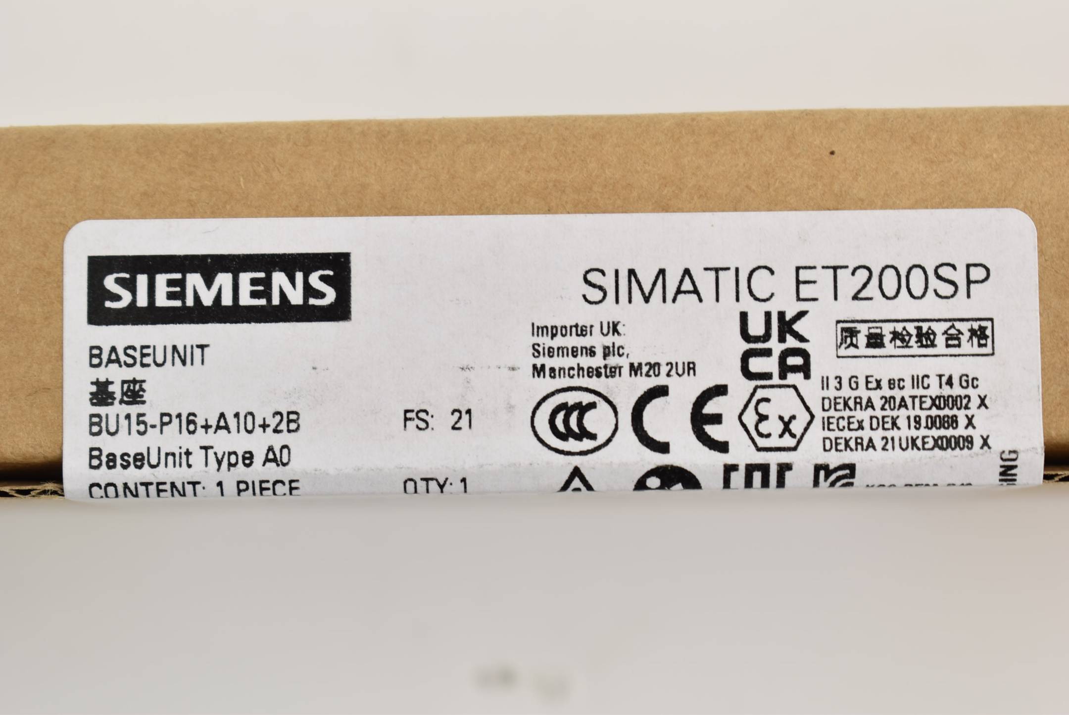 Siemens simatic ET 200SP 6ES7 193-6BP20-0BA0 ( 6ES7193-6BP20-0BA0 ) E21