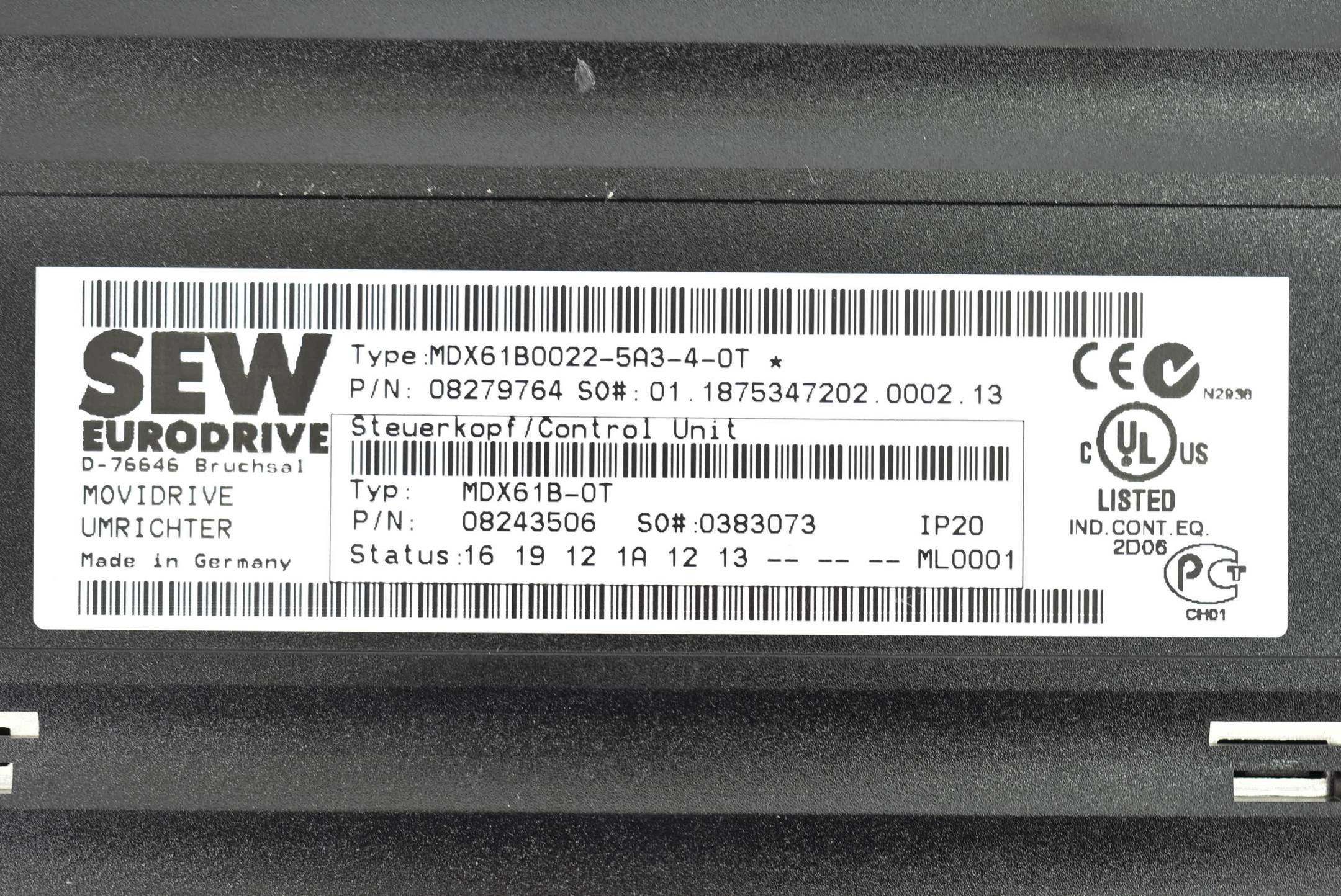 SEW Movidrive Umrichter MDX61B0022-5A3-4-0T + MDX60A0022-5A3-4-00