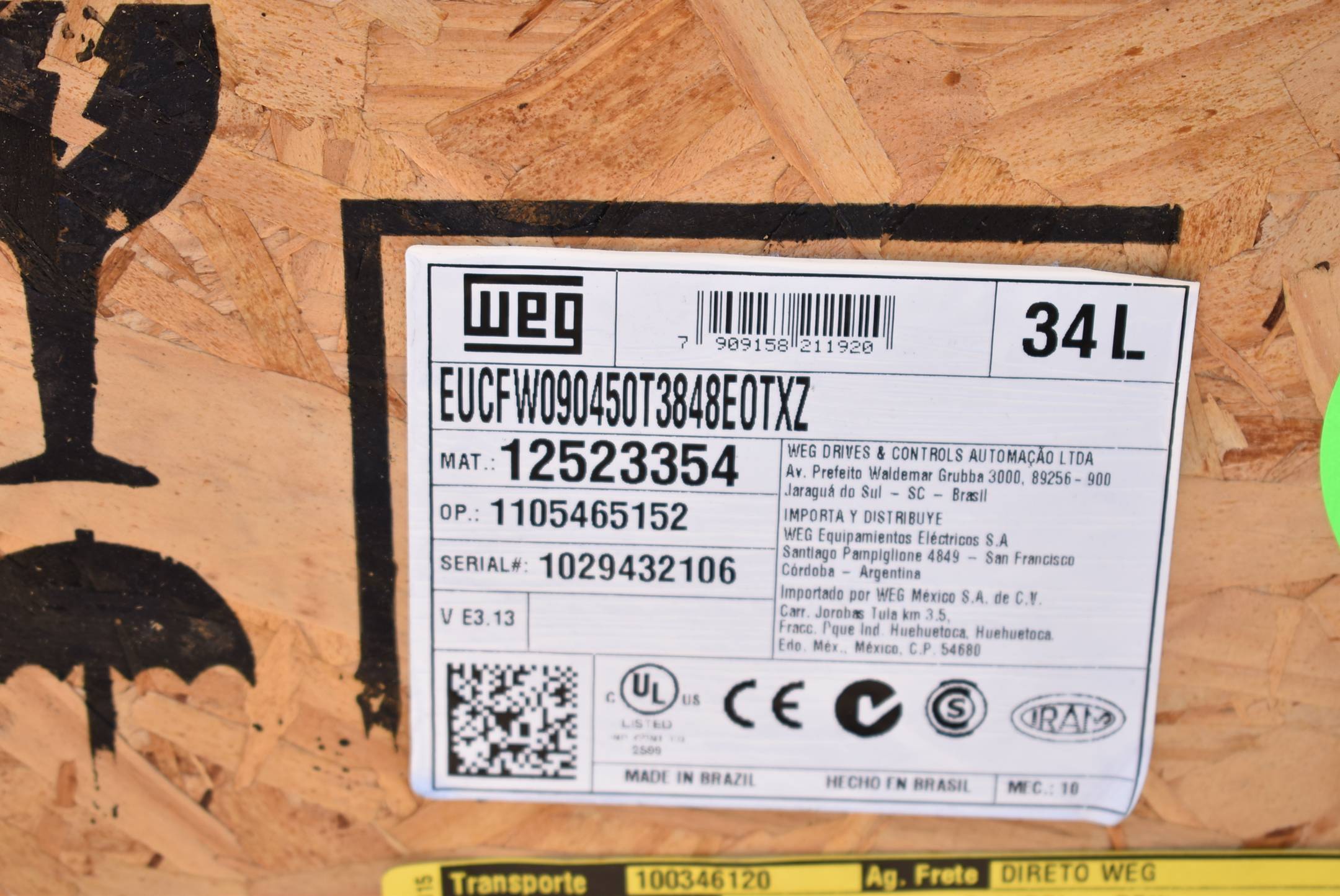 WEG FFW-09 Frequenzumrichter EUCFW090450T3848EOTXZ 