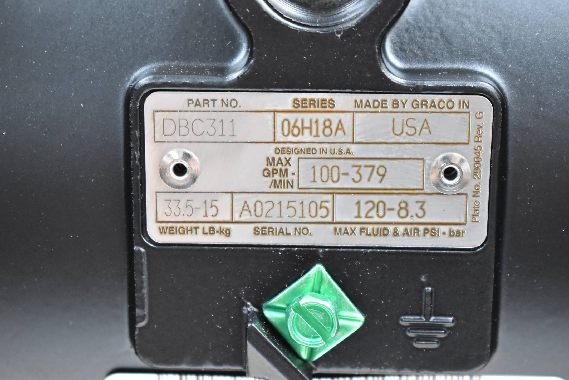 Graco Diaphragm Pump Husky 1590 DBC311
