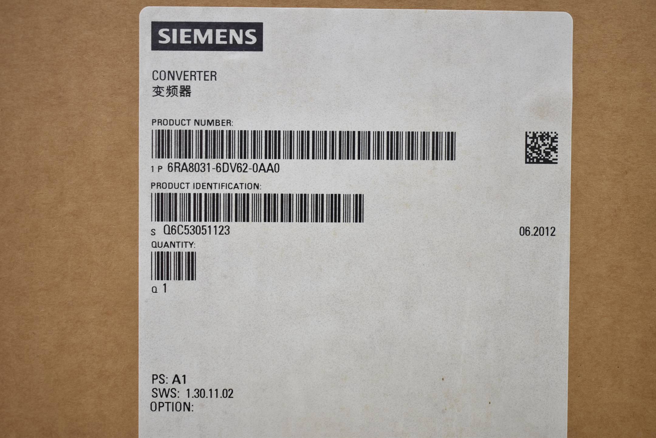 Siemens sinamics DCM DC Konverter 6RA8 031-6DV62-0AA0 ( 6RA8031-6DV62-0AA0 )