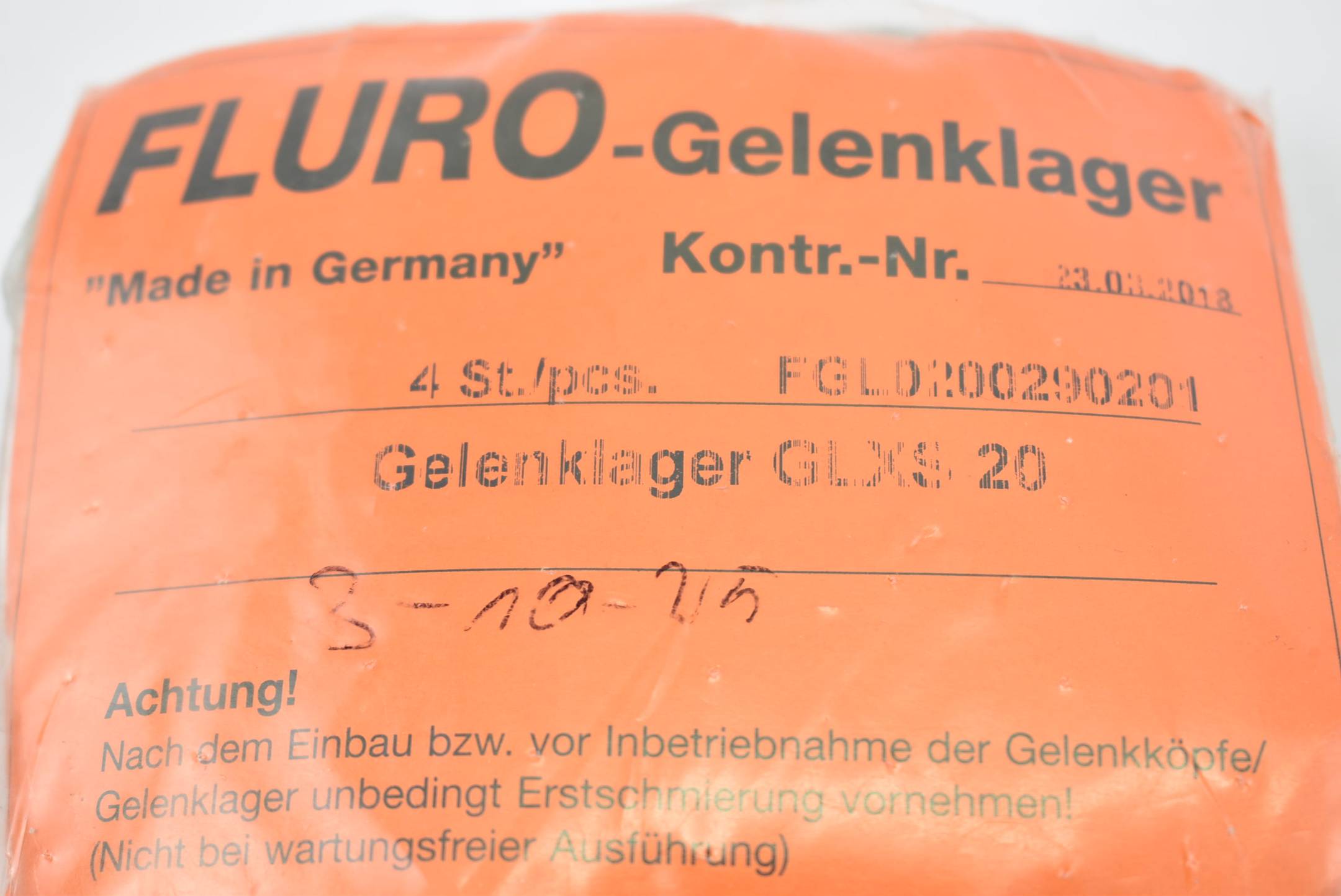 Fluro Gelenklager GLXS 20 4 Stück FGL0200290201