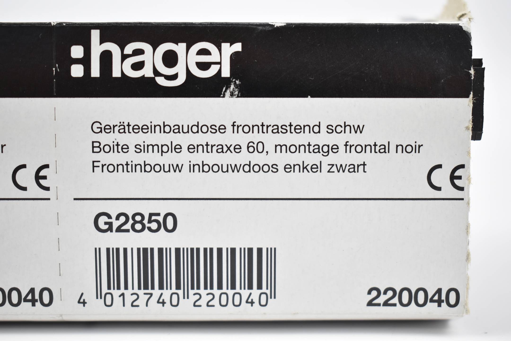 Hager Geräteeinbaudose frontrastend G2850 ( 220040 ) VE 3 Stück