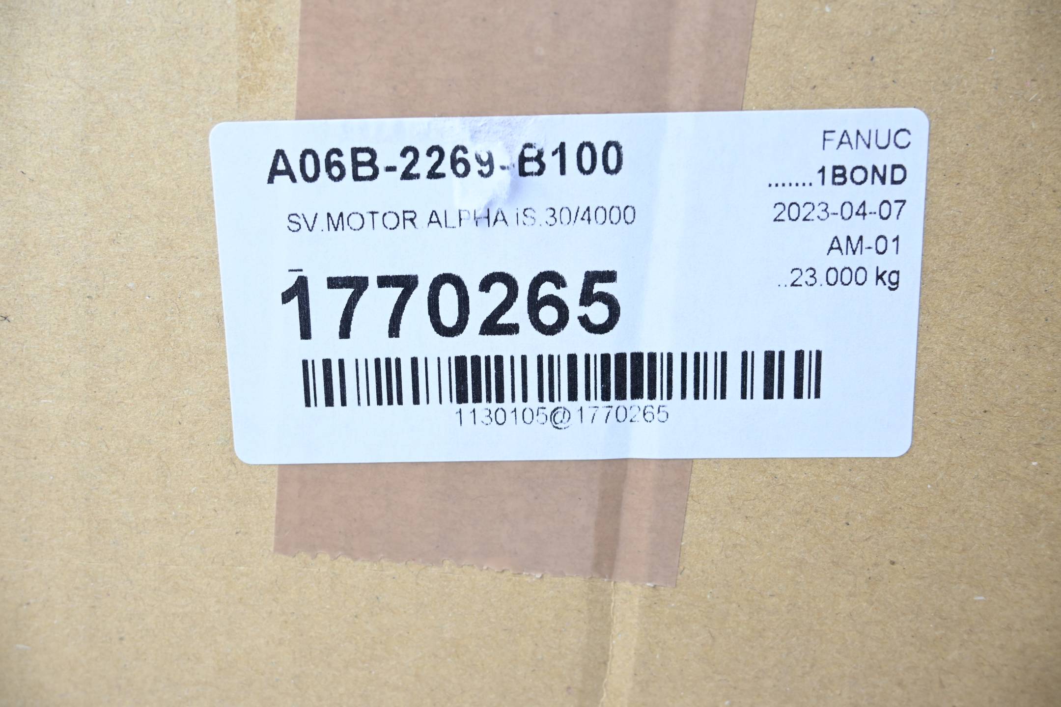 Fanuc AC Servo Motor A06B-2269-B100 