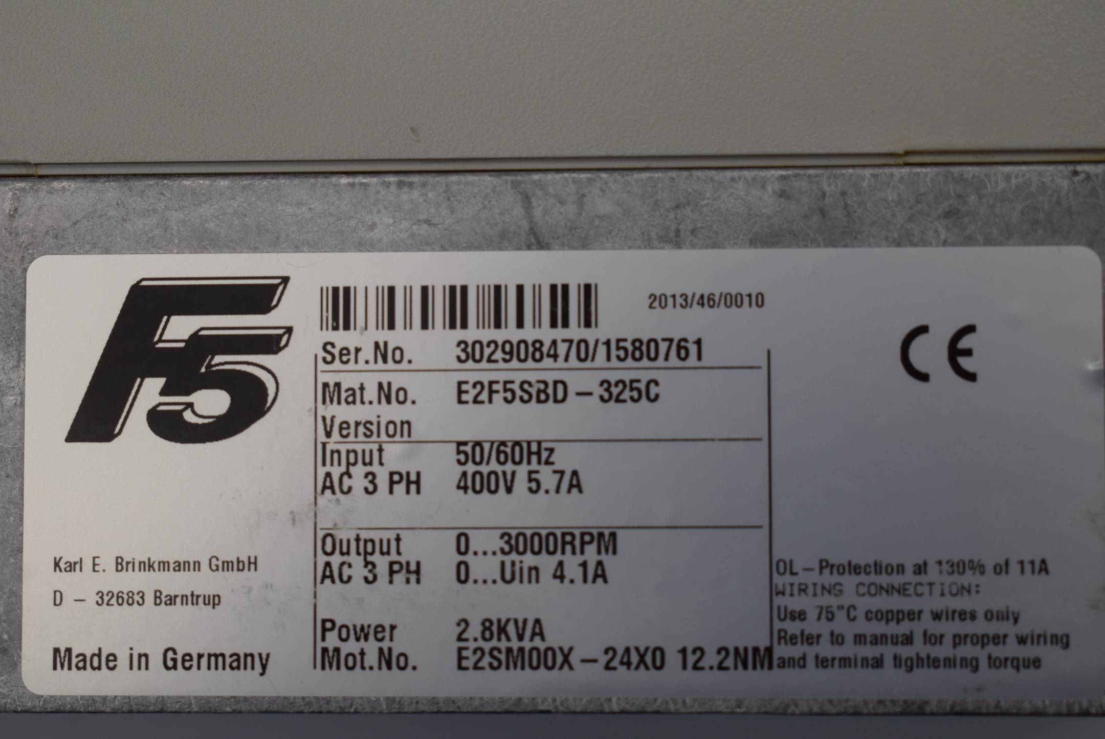 KEB Frequenzumrichter E2F5SBD-325C