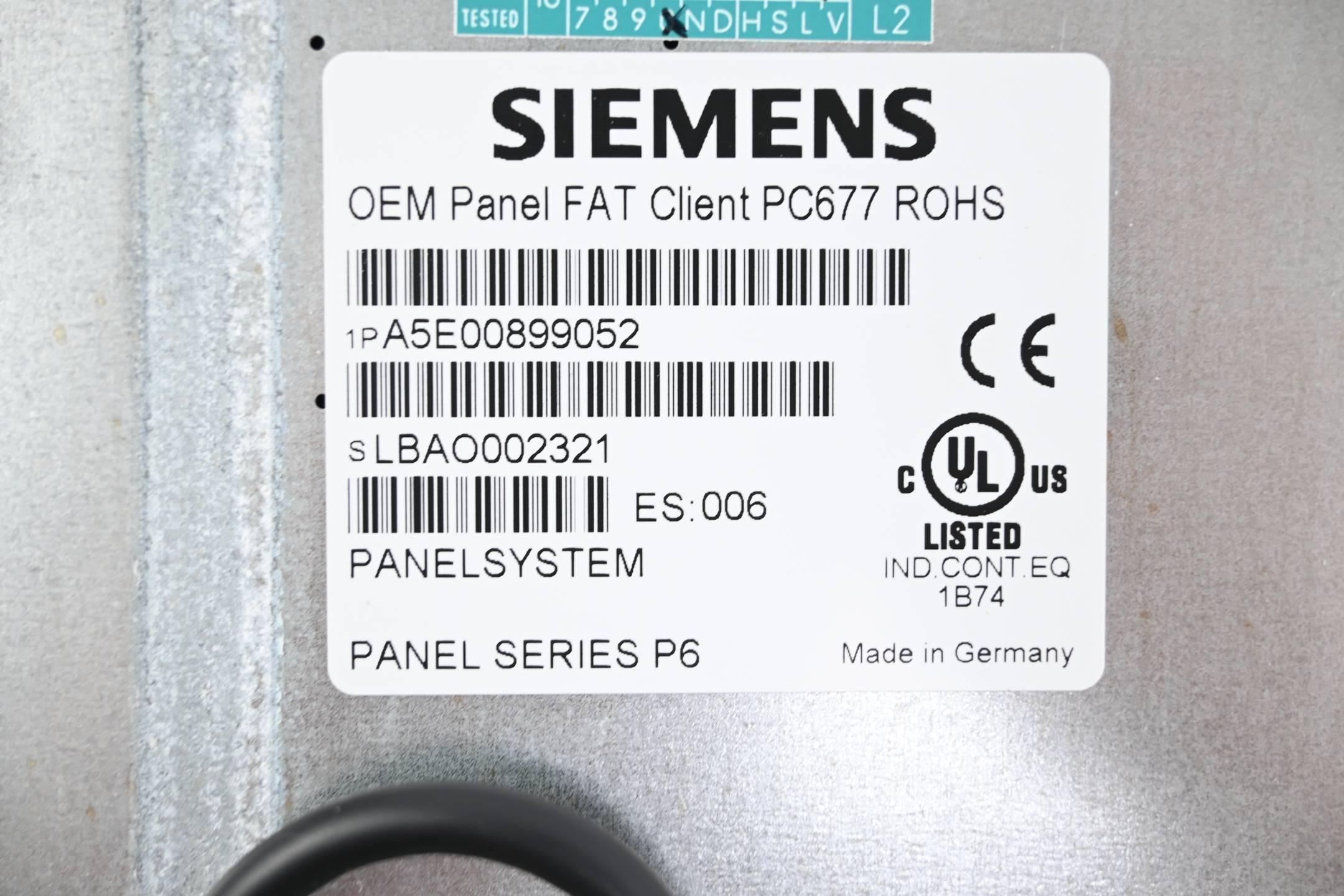 Siemens OEM Panel FAT Client PC677 ROHS A5E00899052