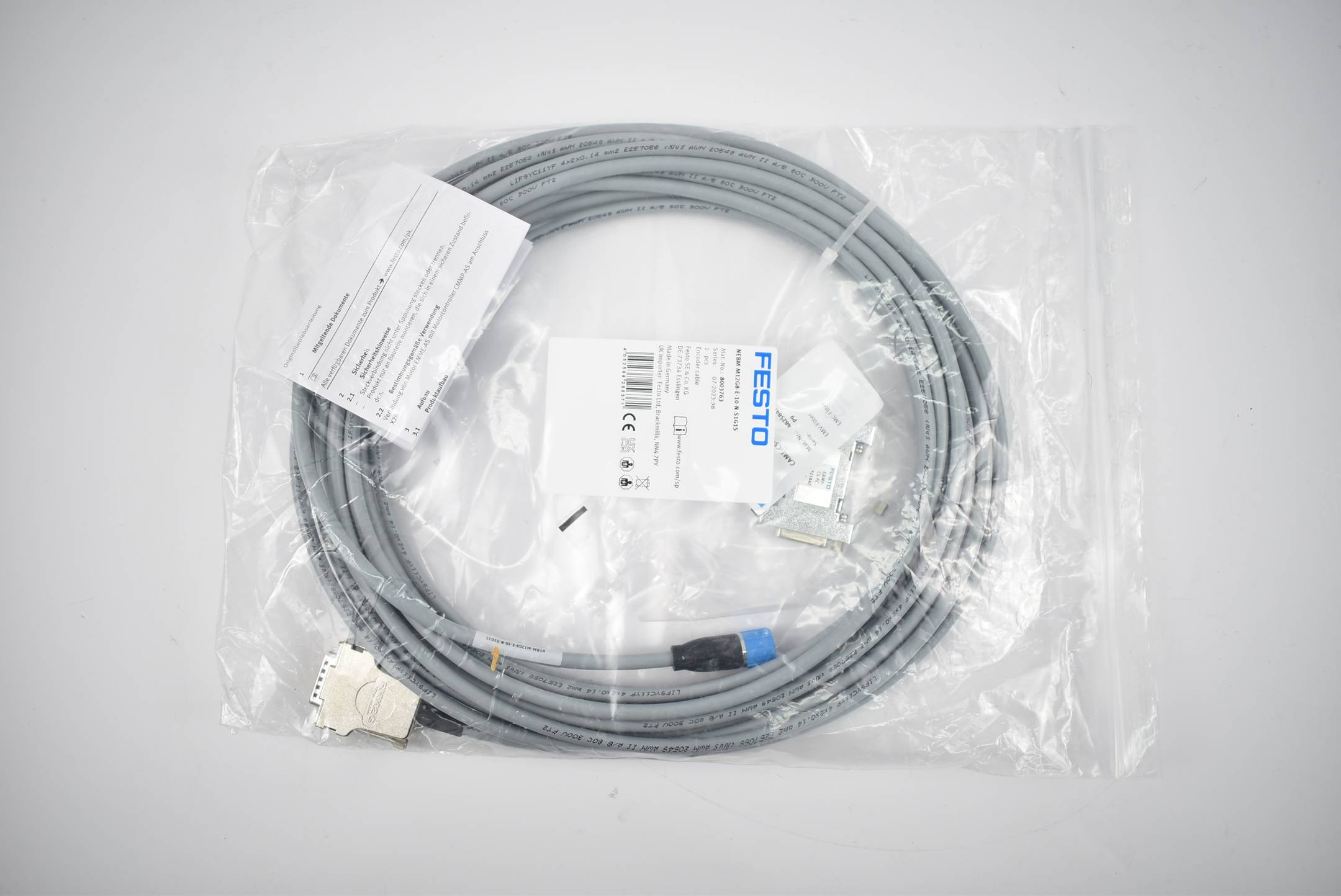 Festo Encoderleitung NEBM-M12G8-E-10-N-S1G15 ( 8003763 )