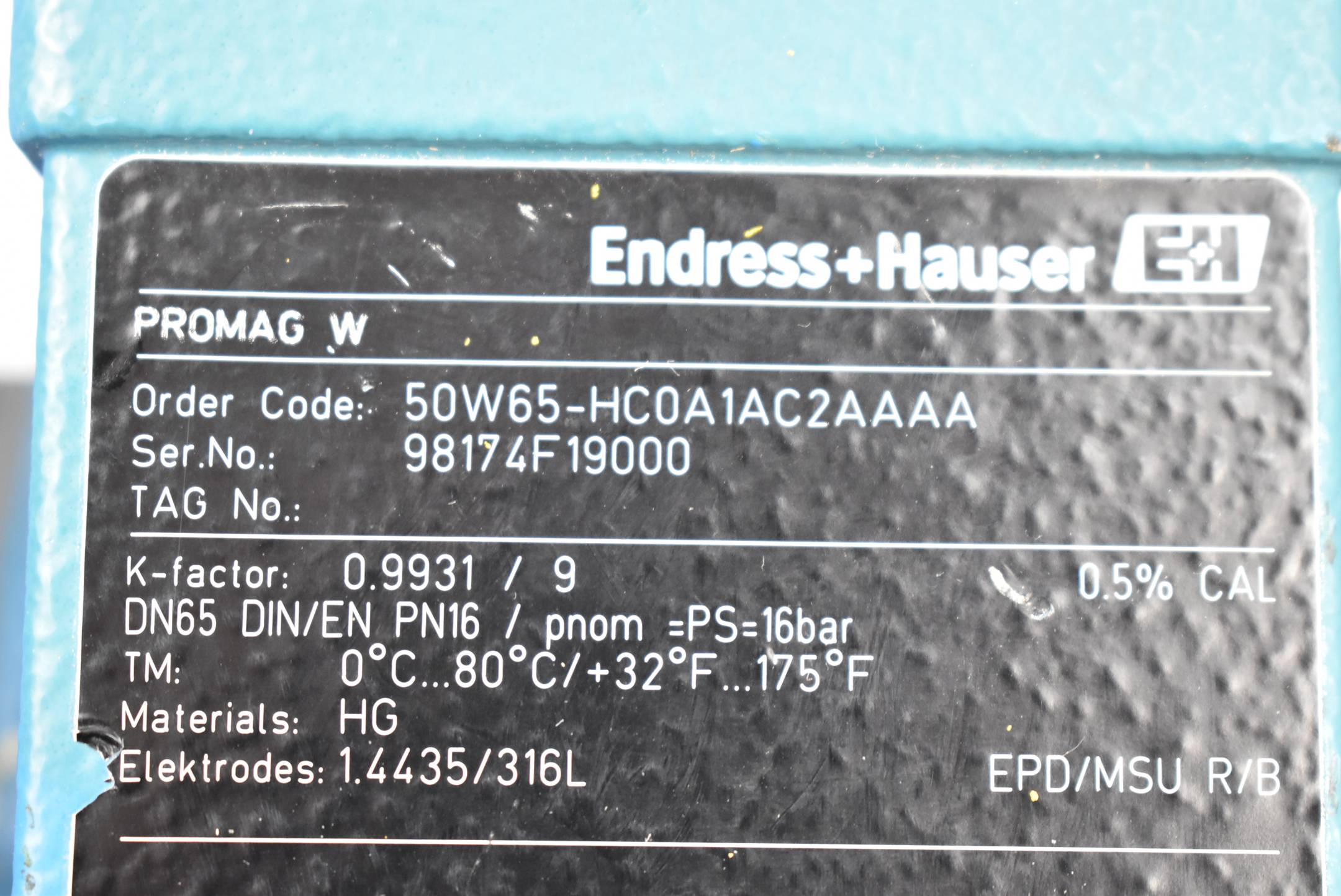 Endress + Hauser Promag W 50W65-HC0A1AC2AAAA