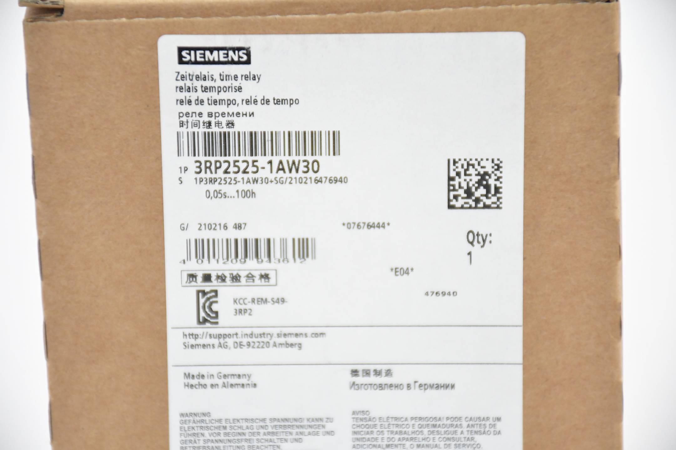 Siemens Zeitrelais elektronischer Wechsler 3RP2525-1AW30 ( 3RP2 525-1AW30 )