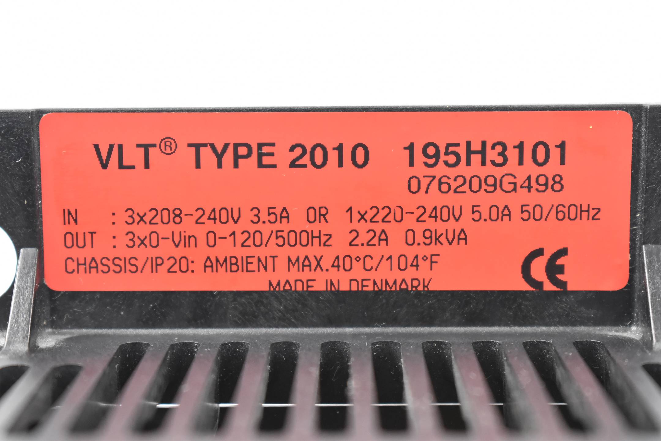 Danfoss VLT 2010 Wechselrichter Frequenzumrichter 195H3101 