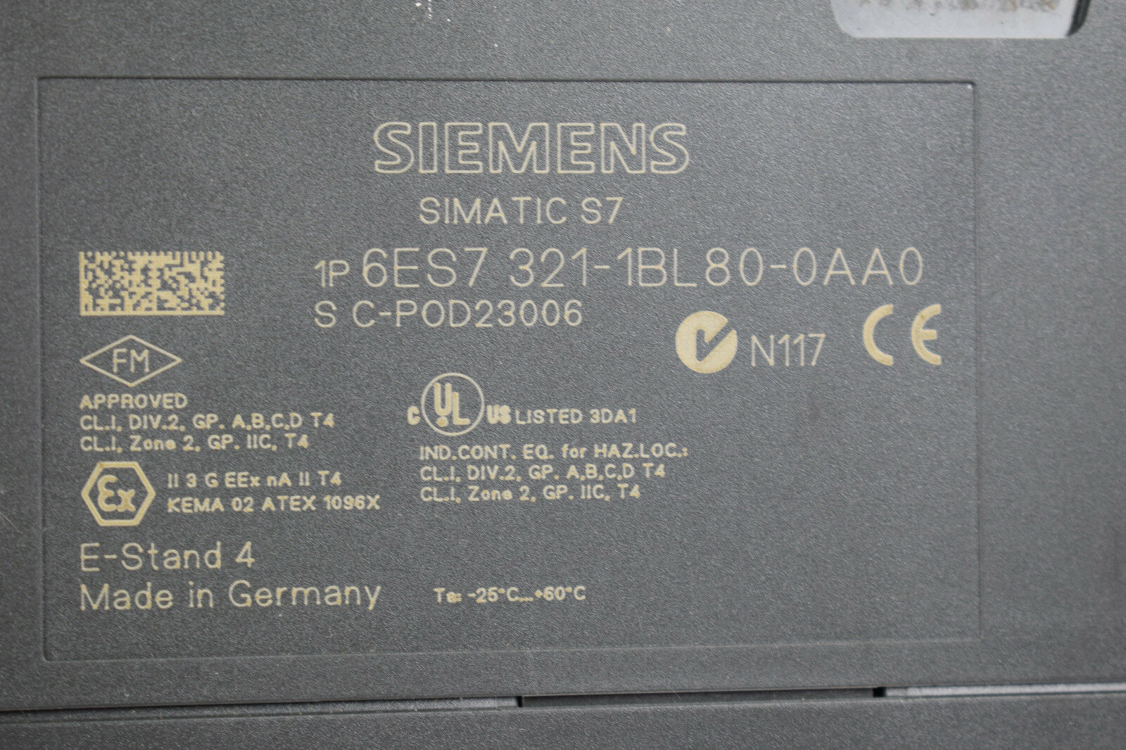 Siemens simatic S7-300 SM321 6ES7 321-1BL80-0AA0 ( 6ES7321-1BL80-0AA0 ) E4