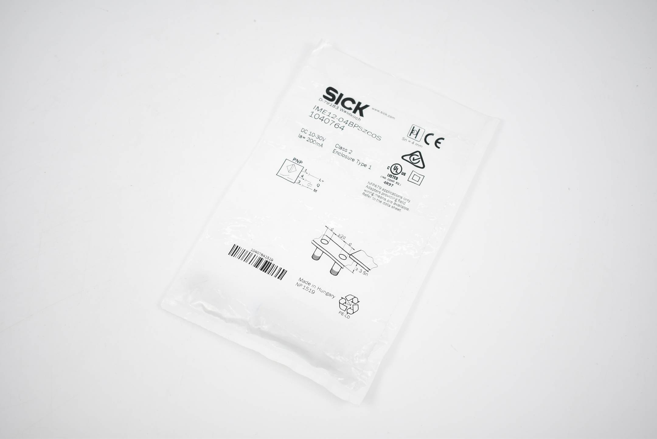 Sick Induktiver Näherungssensor IME12-04BPSZC0S ( 1040764 )