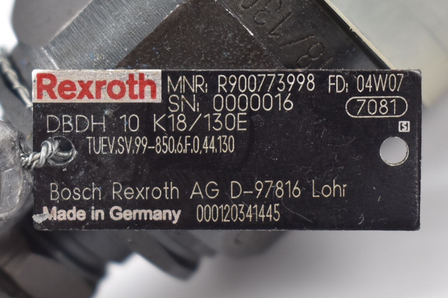 Rexroth Druckbegrenzungsventil DBDH10K18/130E ( R900773998 )