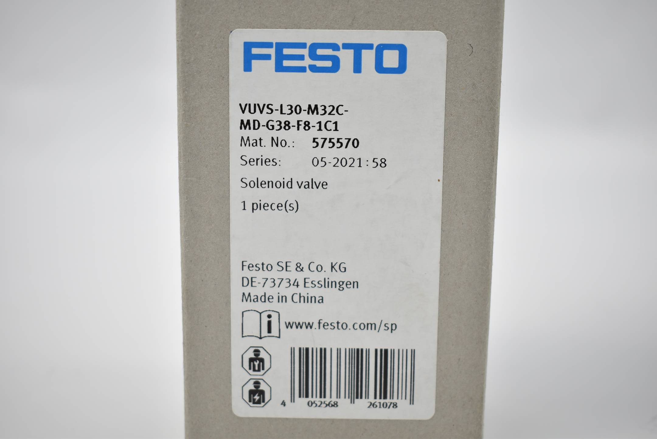 Festo Magnetventil VUVS-L30-M32C-MD-G38-F8-1C1 ( 575570 )