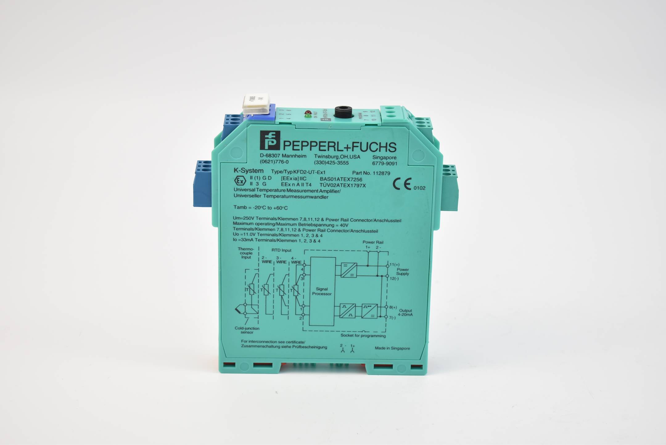 Pepperl+Fuchs K-System Temperaturmessumwandler KFD2-UT-Ex1 ( 112879 )