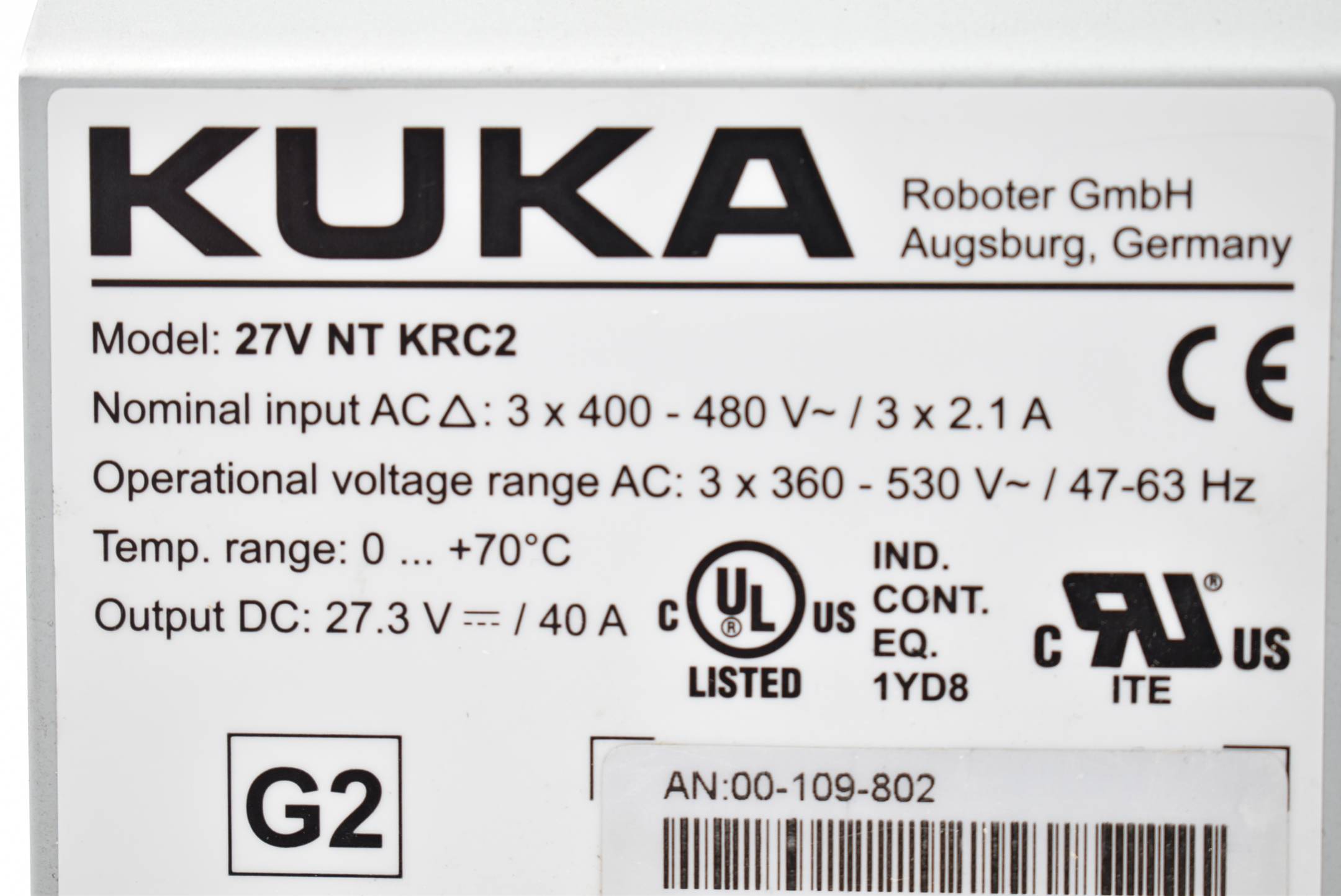Kuka Netzteil 27V NT KRC2