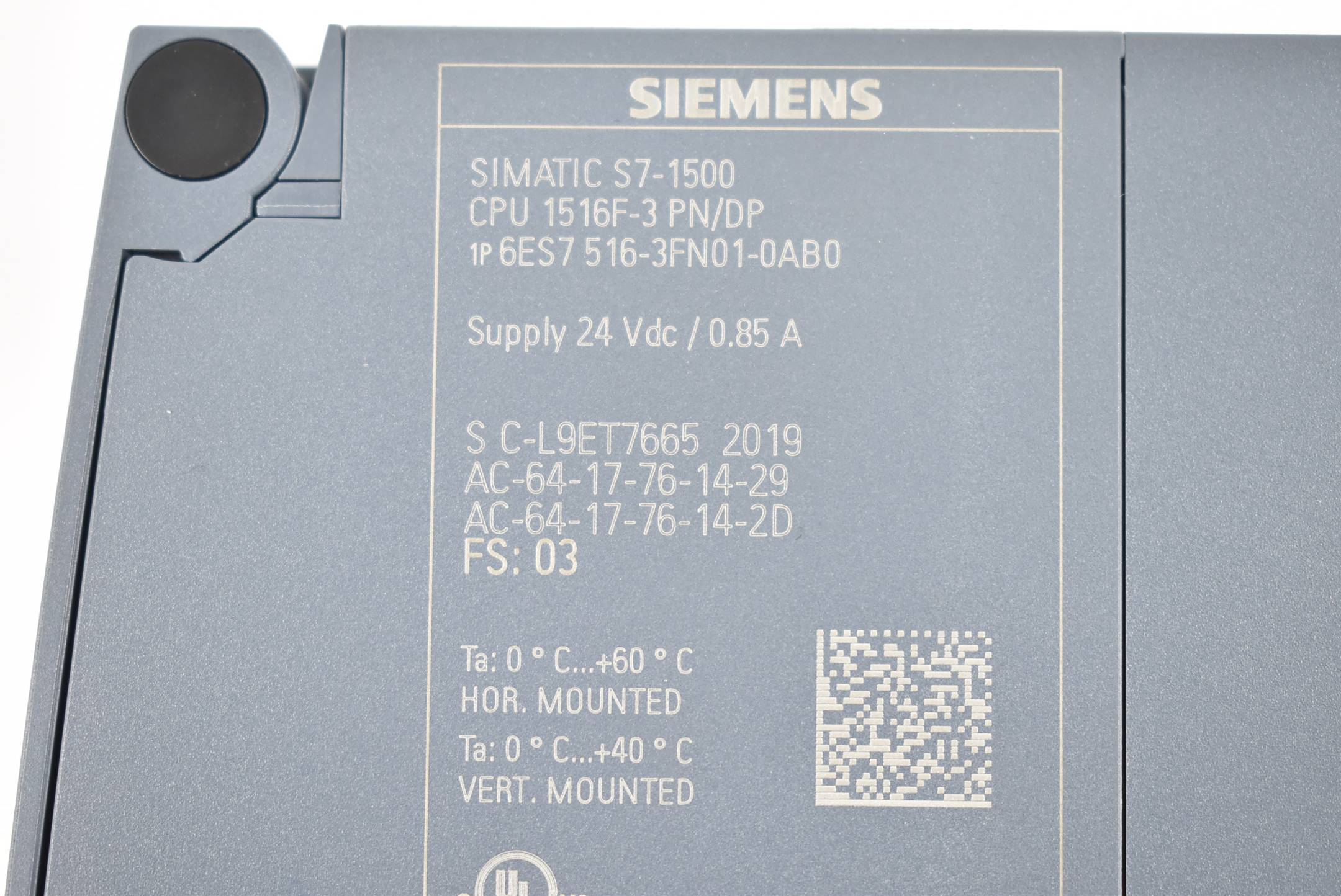 Siemens simatic S7-1500F CPU 6ES7 516-3FN01-0AB0 ( 6ES7516-3FN01-0AB0 ) E11