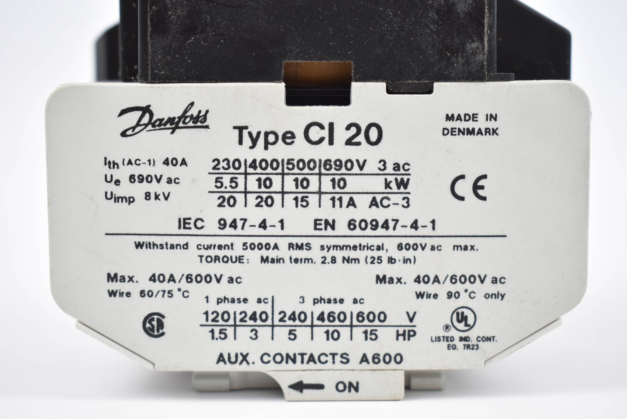 Danfoss Contactor Schütz CI20 ( CI 20 )