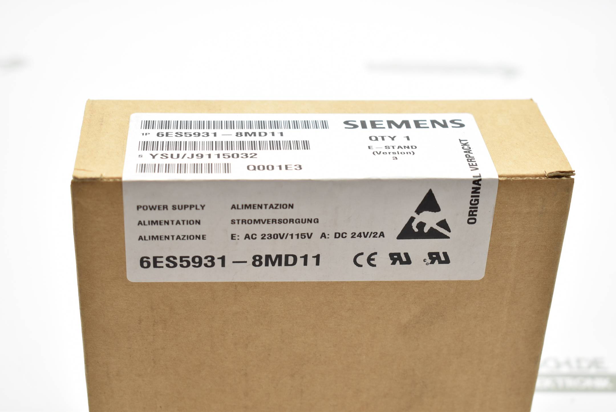 Siemens simatic S5 Power Supply 6ES5931-8MD11 ( 6ES5 931-8MD11 ) E.3