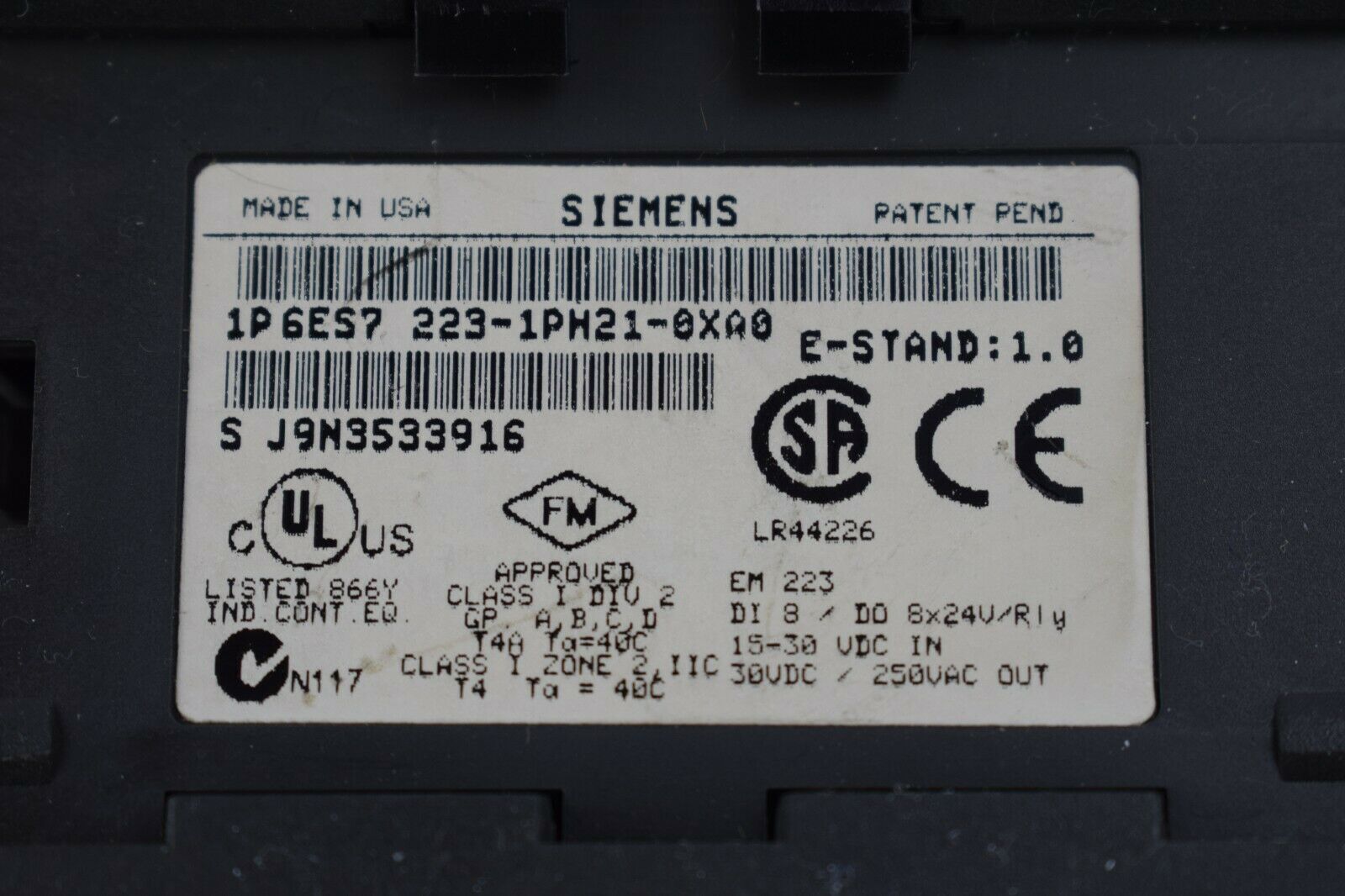 Siemens simatic S7-200 EM 223 6ES7 223-1PH21-0XA0 ( 6ES7223-1PH21-0XA0 ) E1