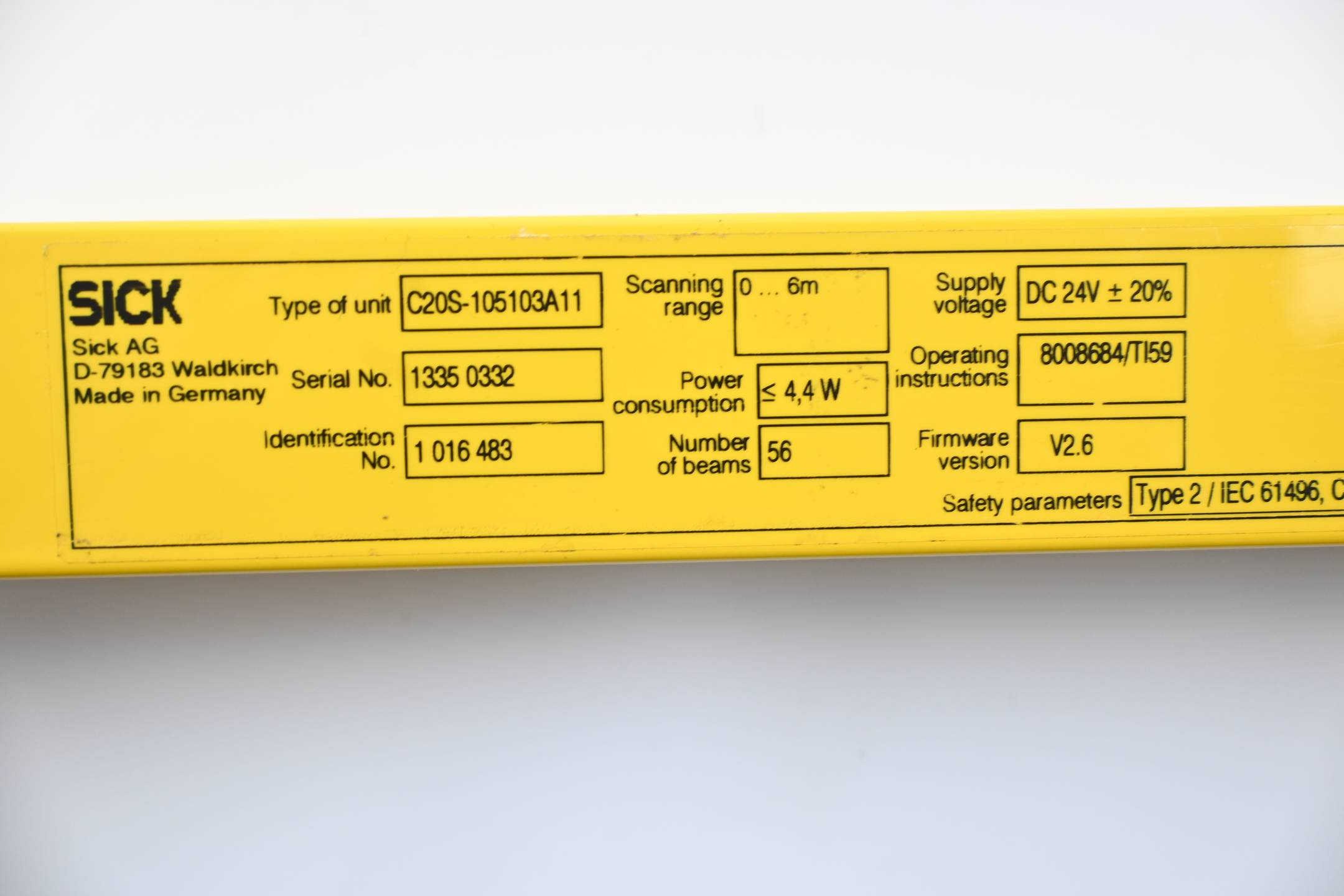 Sick Lichtschranke C2000 C20S-105103A11 ( 1016483 )