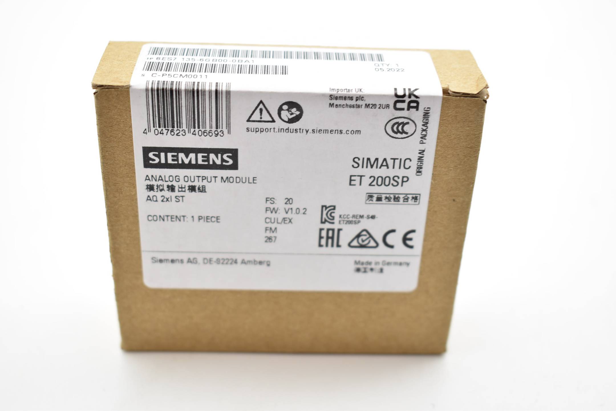 Siemens simatic ET 200SP 6ES7 135-6GB00-0BA1 ( 6ES7135-6GB00-0BA1 ) FS.20