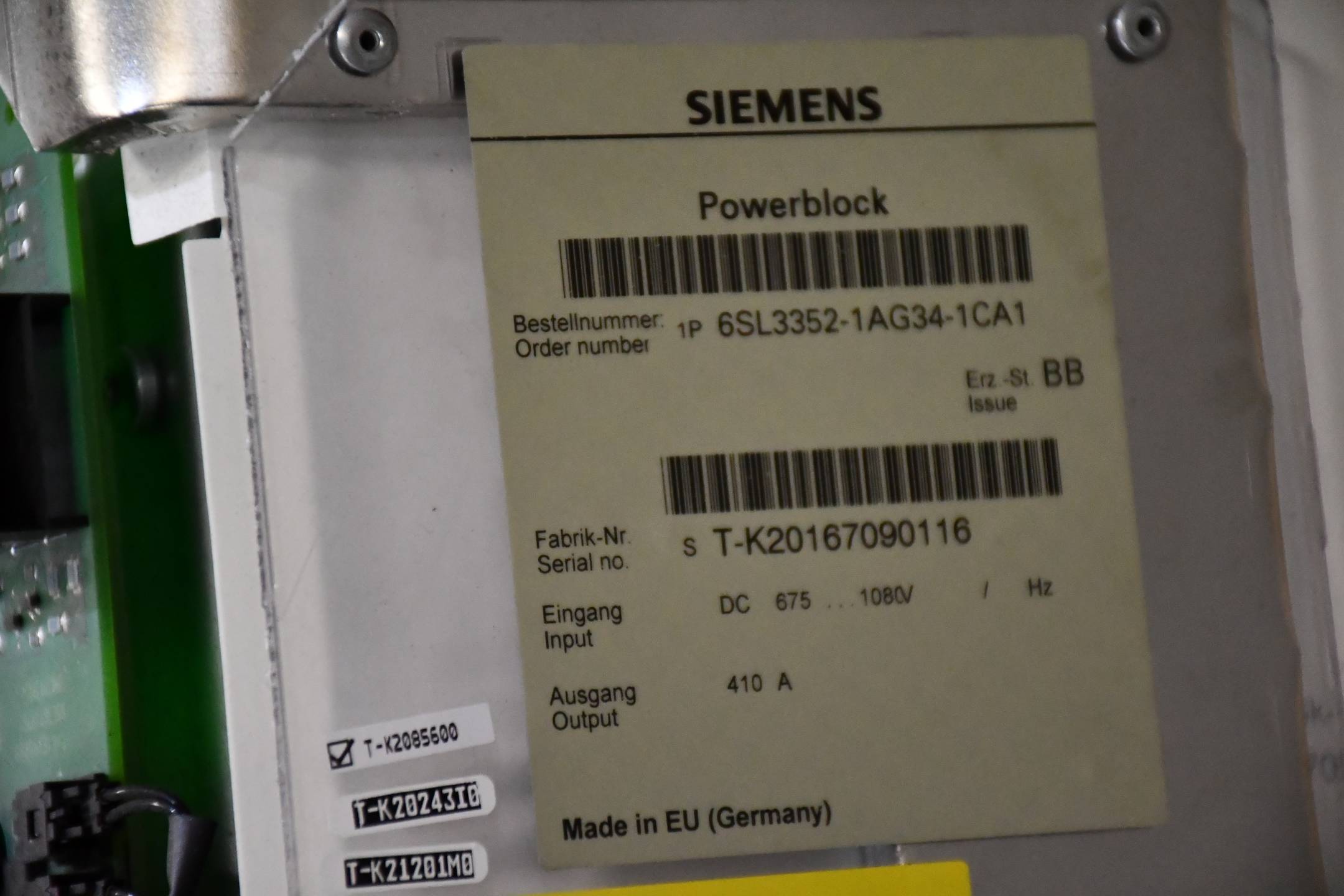 Siemens sinamics power block 6SL3352-1AG34-1CA1 ( 6SL3 352-1AG34-1CA1 ) BB